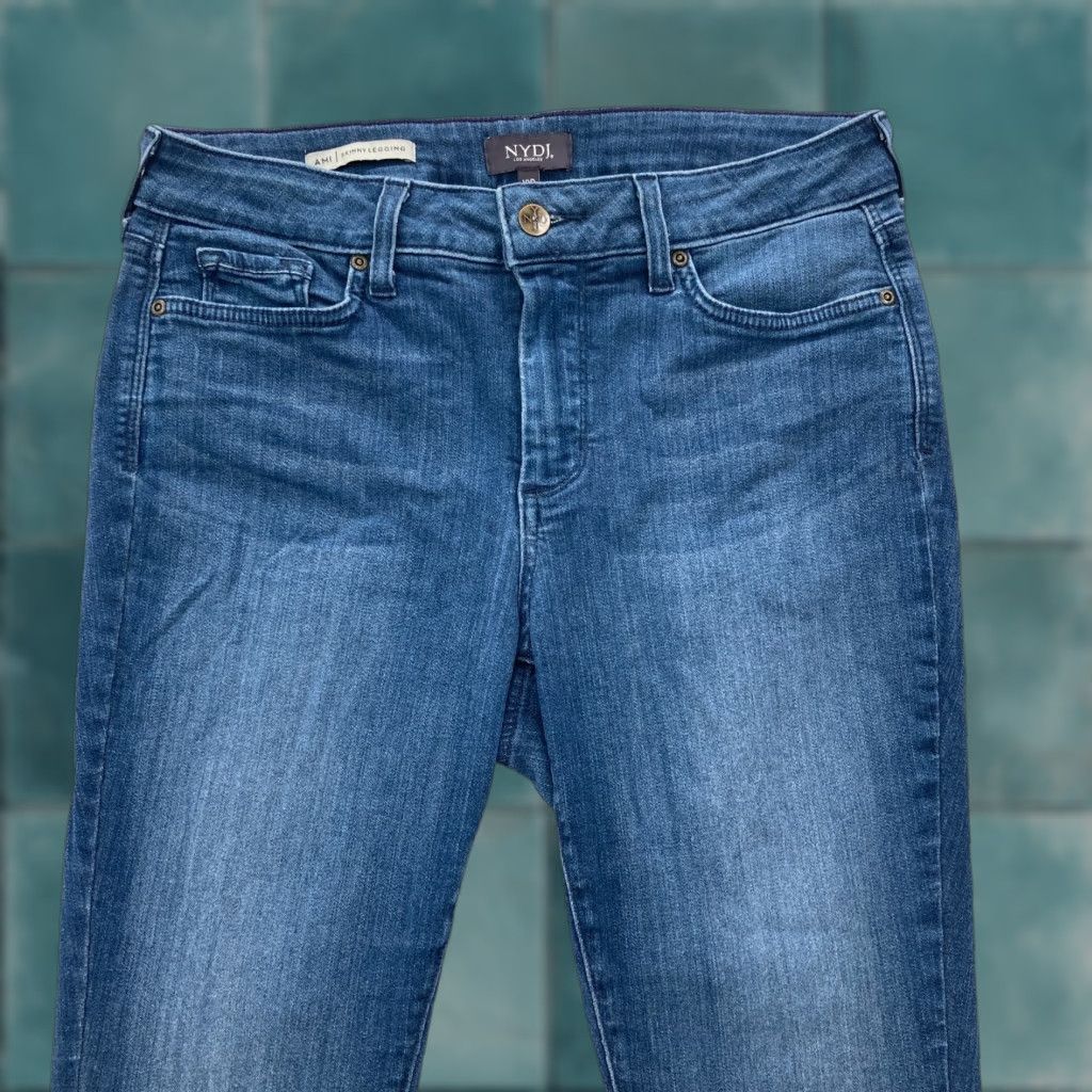 Nydj Ami Skinny Legging Jeans Women’S 10P Petite Blue Denim Stretch Tuck Lift Jeans, Women's (Size 32)