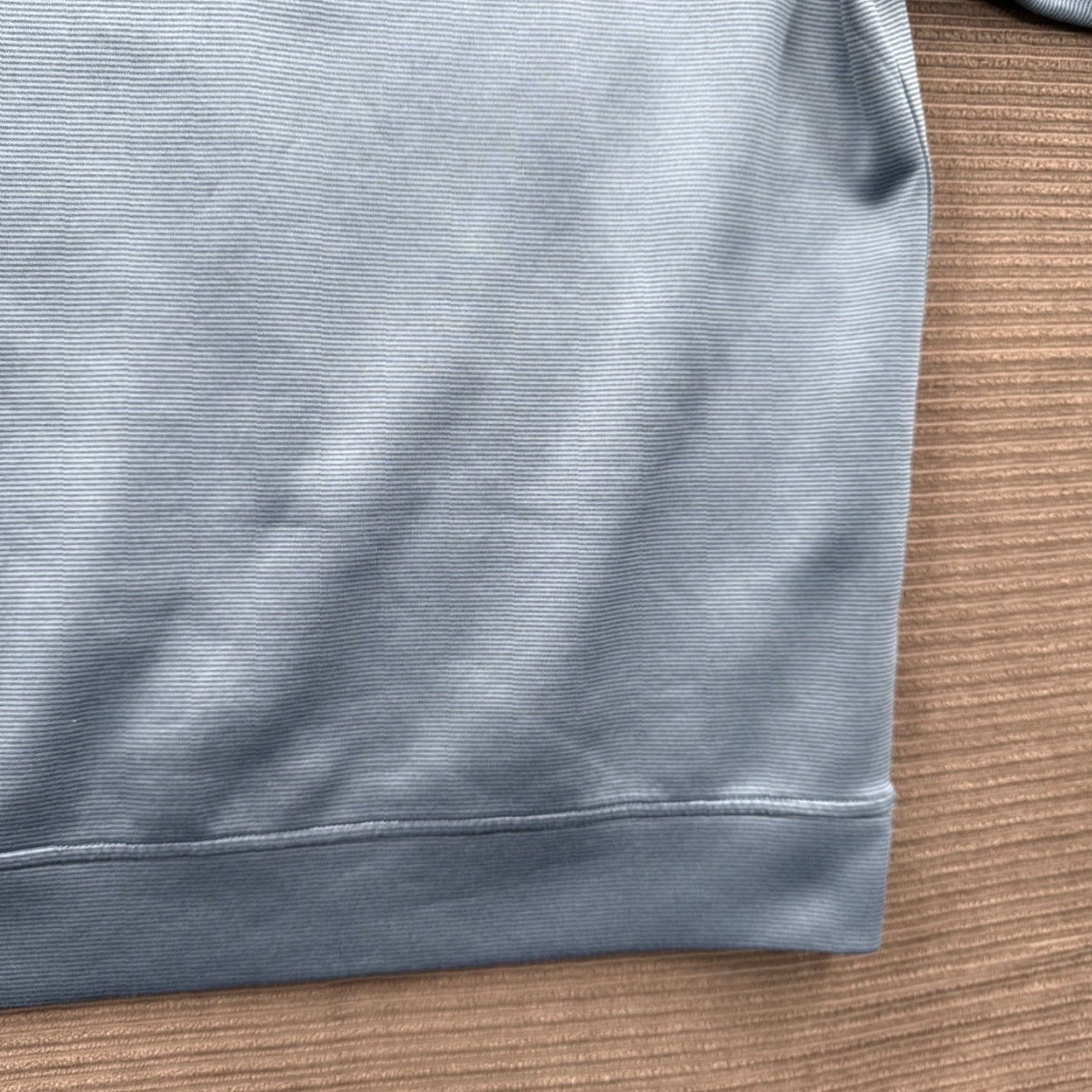 Vintage Hickey Freeman Pullover Shirt? 1/4 Zip Mock Neck Blue Polyester Outdoors Golfing Men XL Regular Striped Logo Zipper Vintage: No Size US XL / EU 56 / 4 - 7 Thumbnail