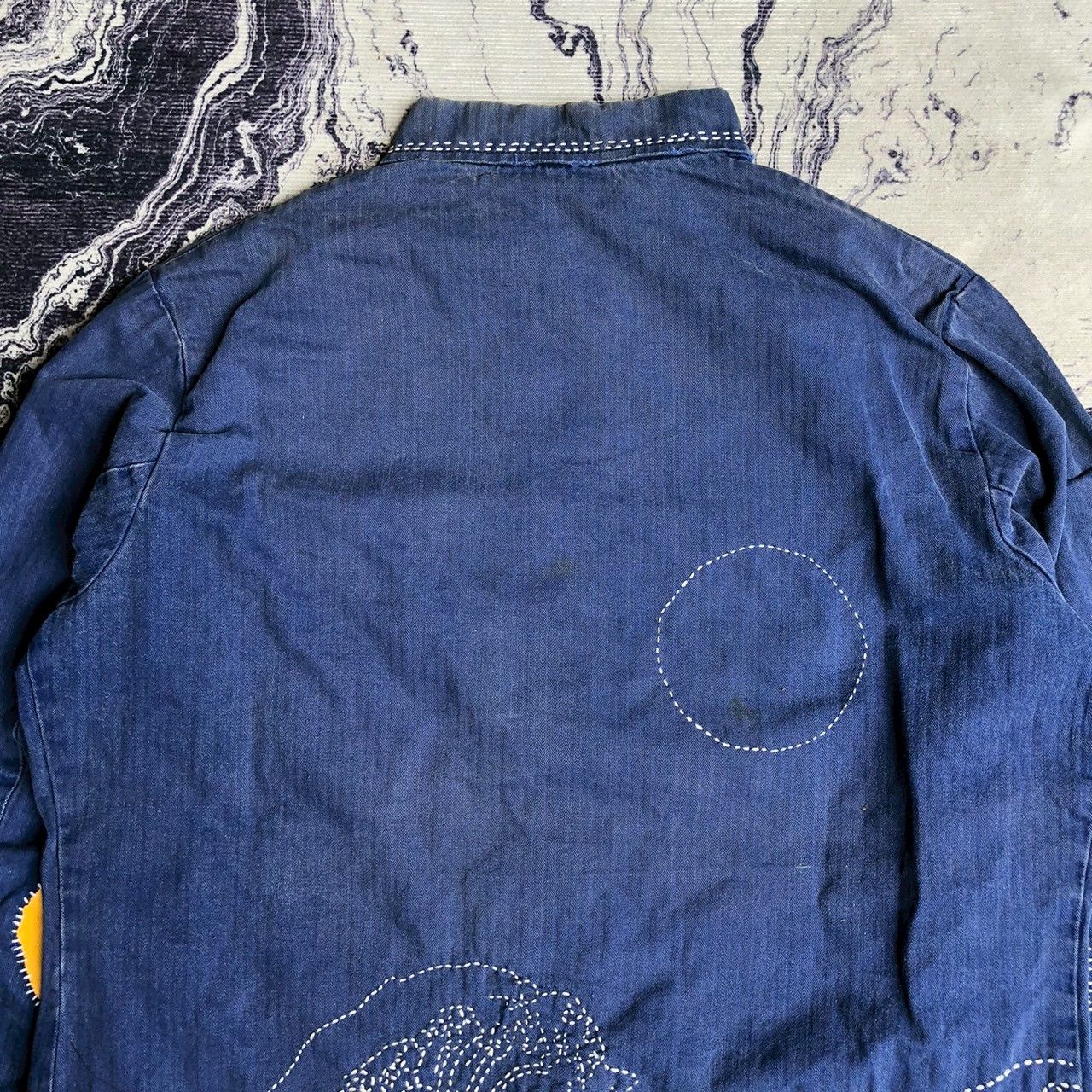 Vintage Vintage 1989 Indigo Work Jacket Sashiko Style Size US M / EU 48-50 / 2 - 2 Thumbnail