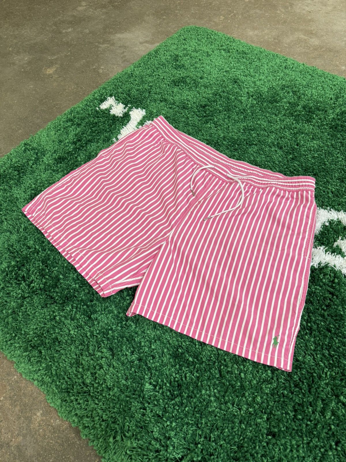 Polo Ralph Lauren Polo Ralph Lauren Pink Striped Logo Shorts Sz. 42 Size US 42 / EU 58 - 1 Thumbnail