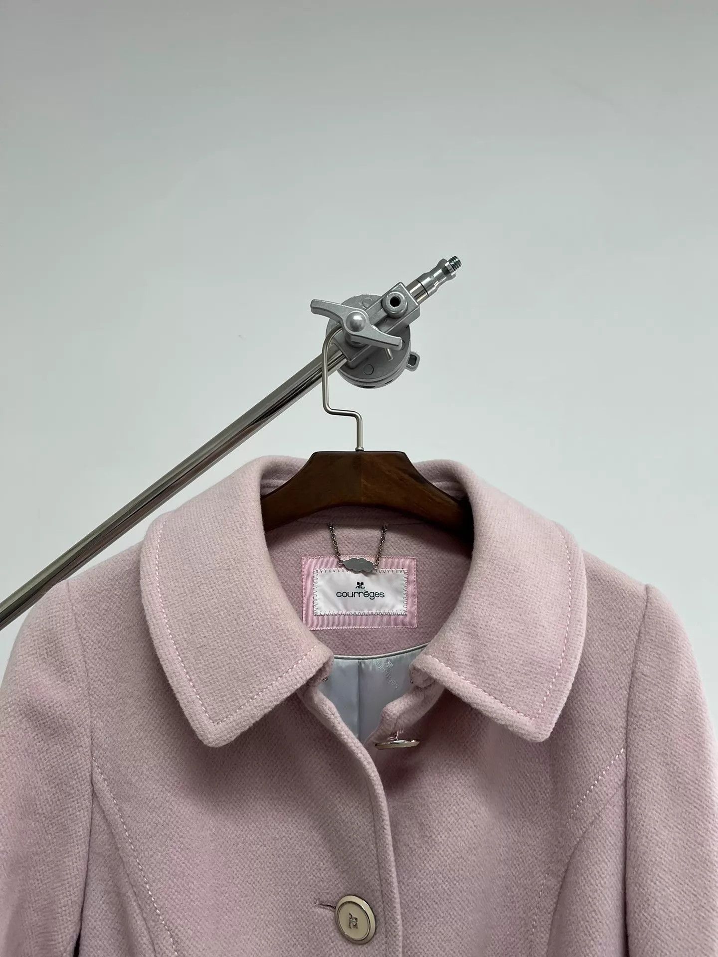 Courreges Courreges Pink Padded Shoulder Wool Coat 40 Size S / US 4 / IT 40 - 3 Thumbnail