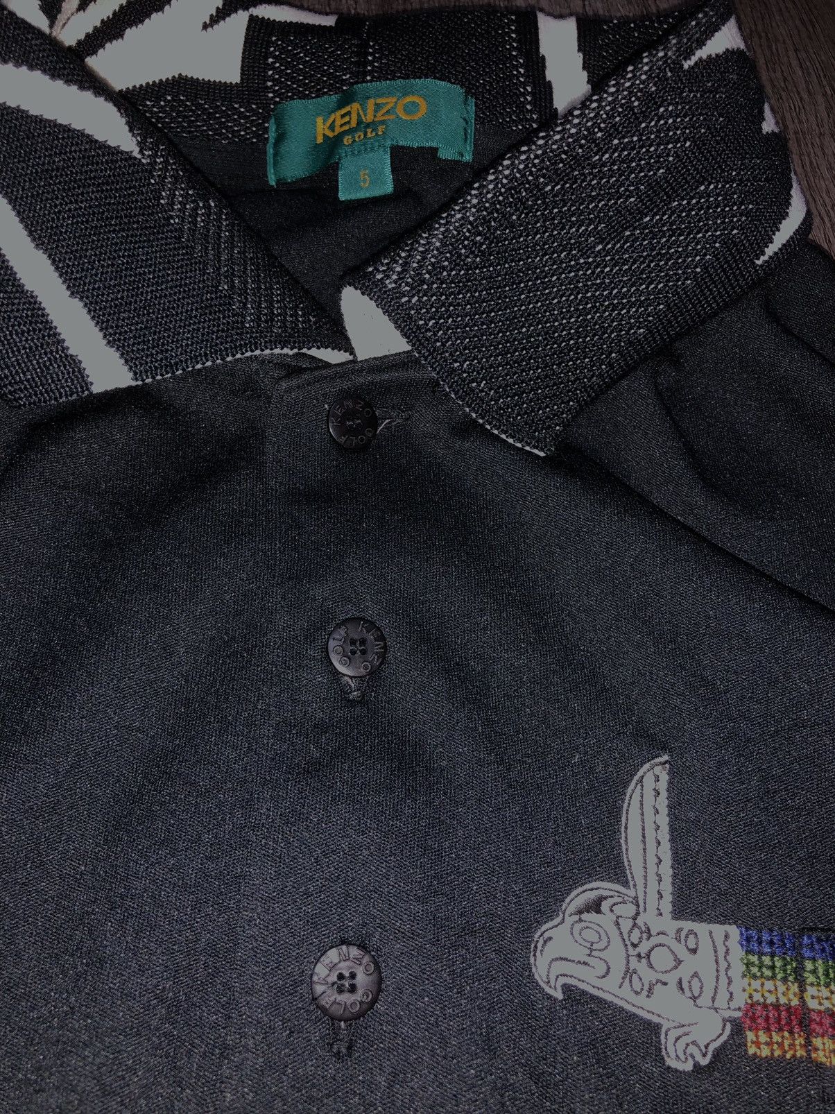 Kenzo × Vintage Vintage Kenzo Golf Pocket Long Sleeve Polo Shirt Size US XL / EU 56 / 4 - 3 Thumbnail