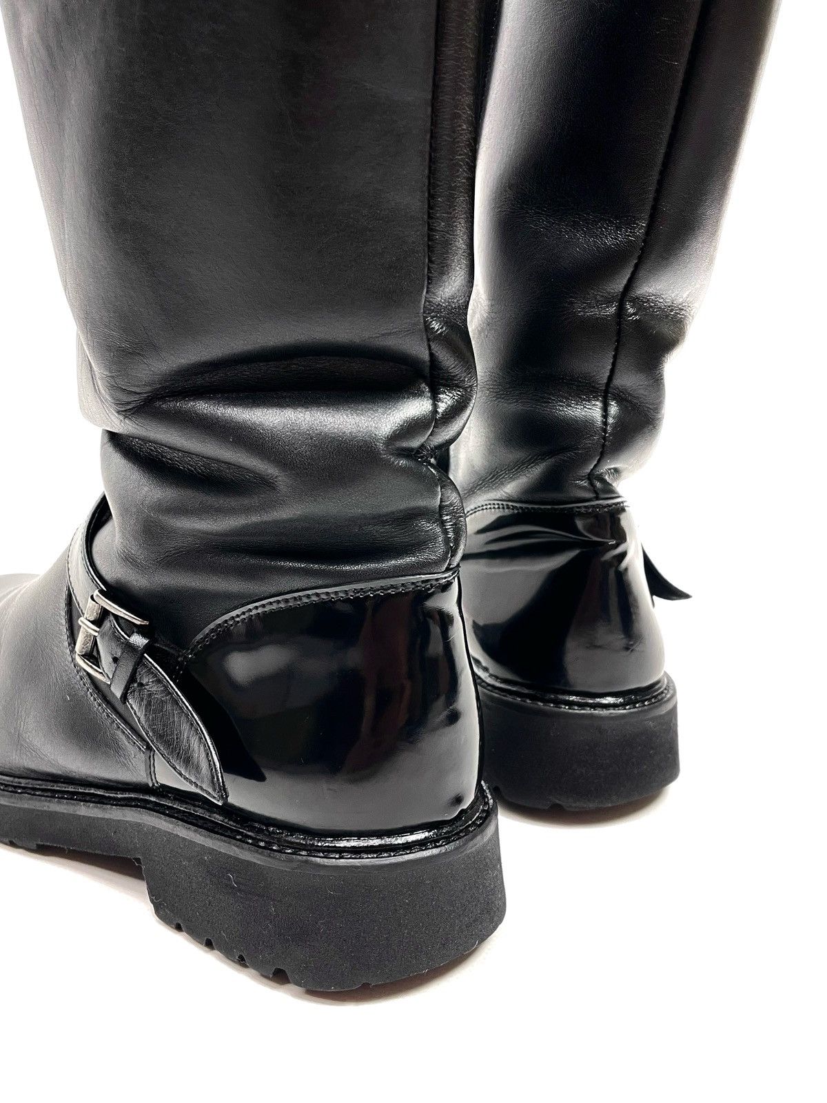John Galliano John Galliano Embroidered Crest Leather Engineer Boots Size US 6 / IT 36 - 6 Thumbnail