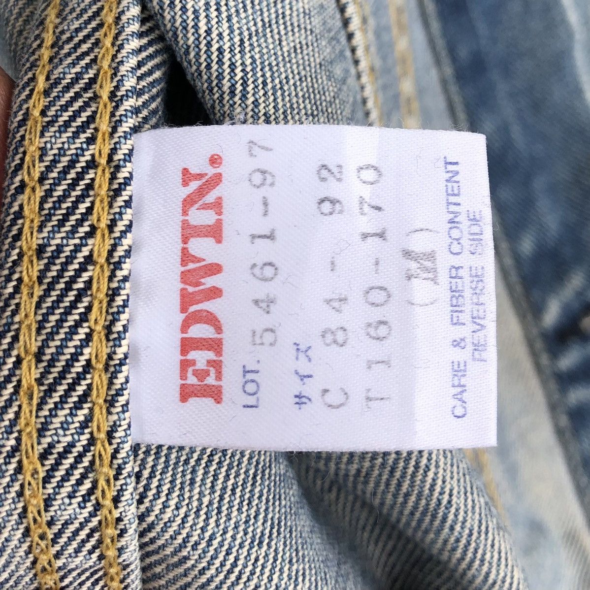 Edwin Vintage Edwin Distressed Denim Jacket Size US M / EU 48-50 / 2 - 19 Thumbnail