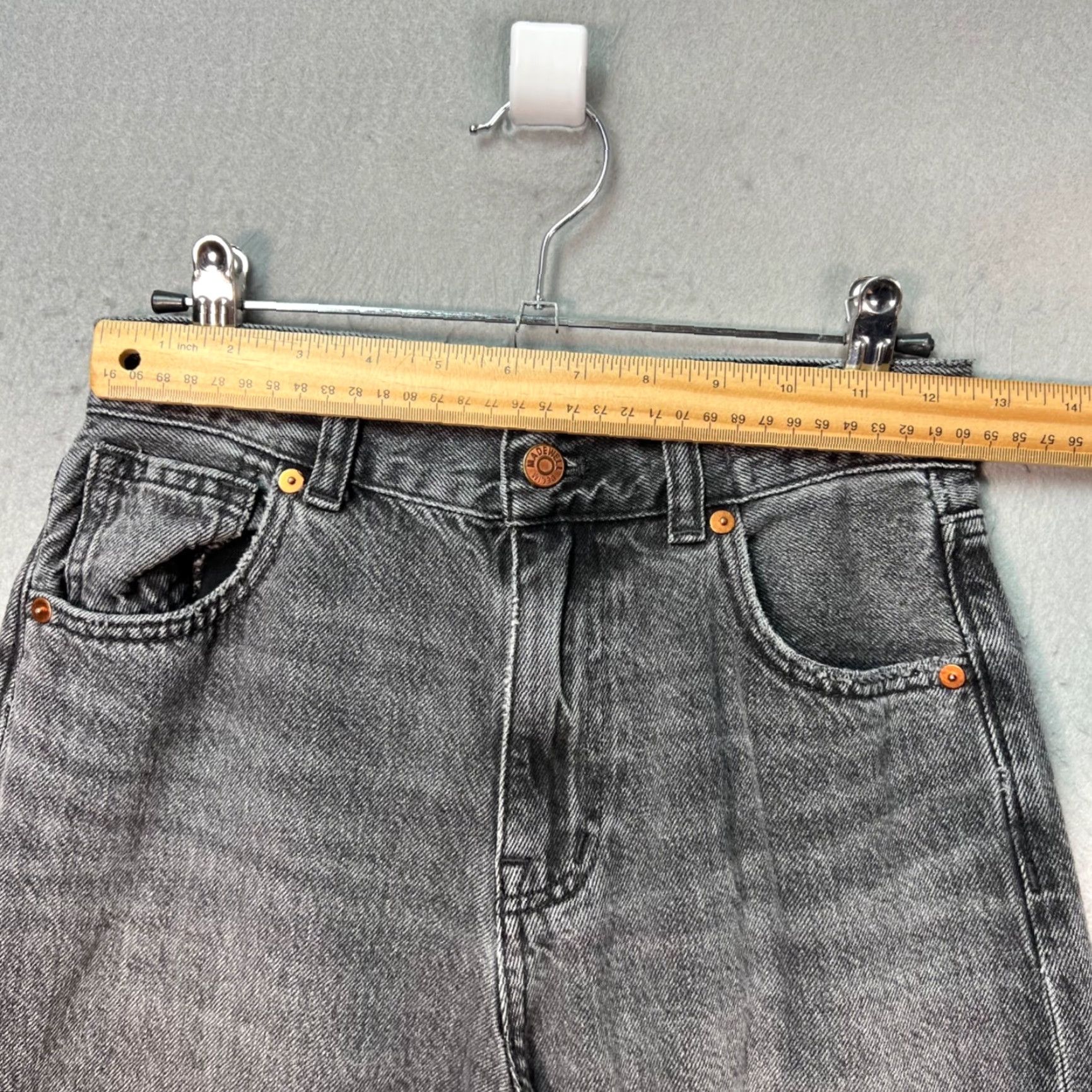 Madewell Madewell Womens Size 24 Superwide Leg Gray Denim Jeans Shirt? Size 42" / US 20 - 6 Thumbnail