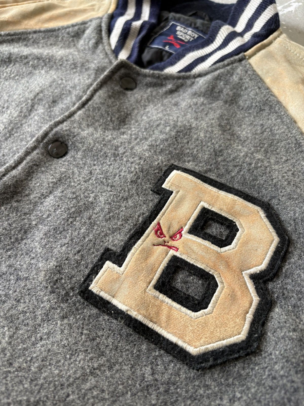 Vintage Vintage Distressed Bad Boy Embroidery Wool Varsity Jacket Size US L / EU 52-54 / 3 - 9 Thumbnail