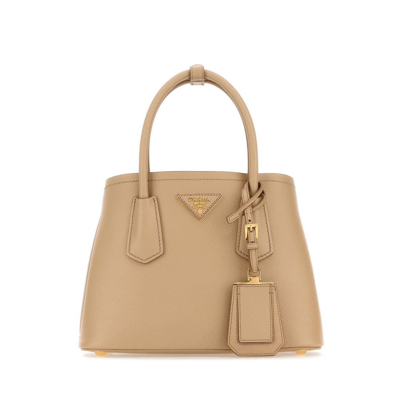 Prada PRADA Small Double Saffiano Sand Beige Top Handle Bag New & Size ONE SIZE - 1 Thumbnail