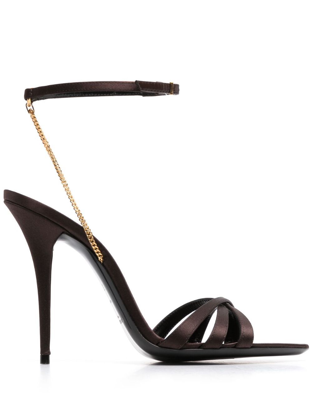o1bcso1str1224 Melody Sandals In Satin in Chocolate Brown