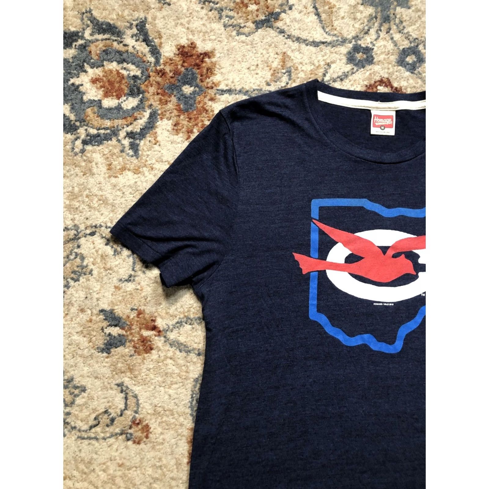 MLB Homage Shirt Mens M Blue Cleveland Guardians Medium Navy Ohio Logo Tee Graphic MLB Size US M / EU 48-50 / 2 - 3 Thumbnail
