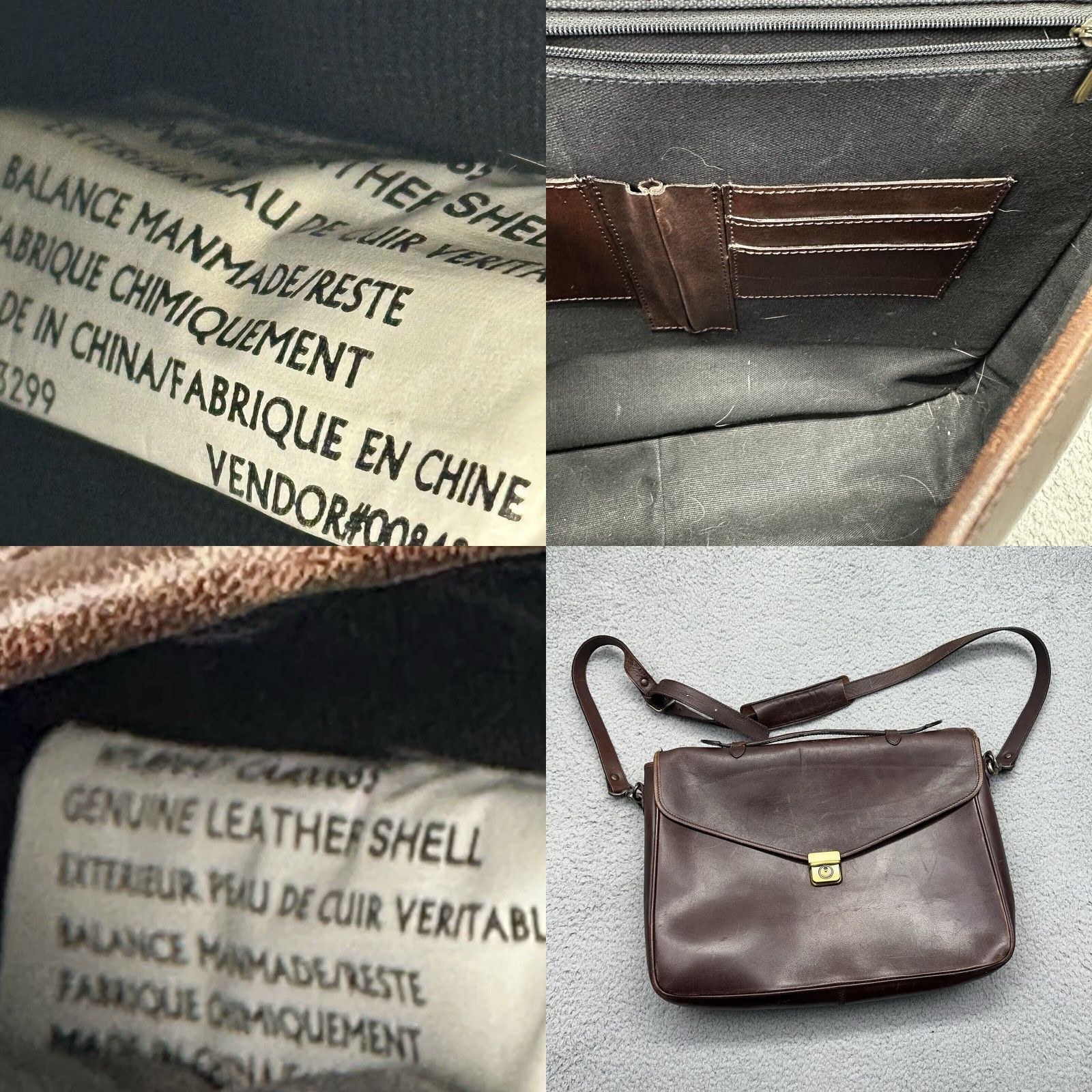 Eddie Bauer Eddie Bauer Genuine Leather Shell Mahogany Briefcase Bag 023-3299 Messenger Bag Mens Briefcase Leather Bag Size ONE SIZE - 11 Thumbnail