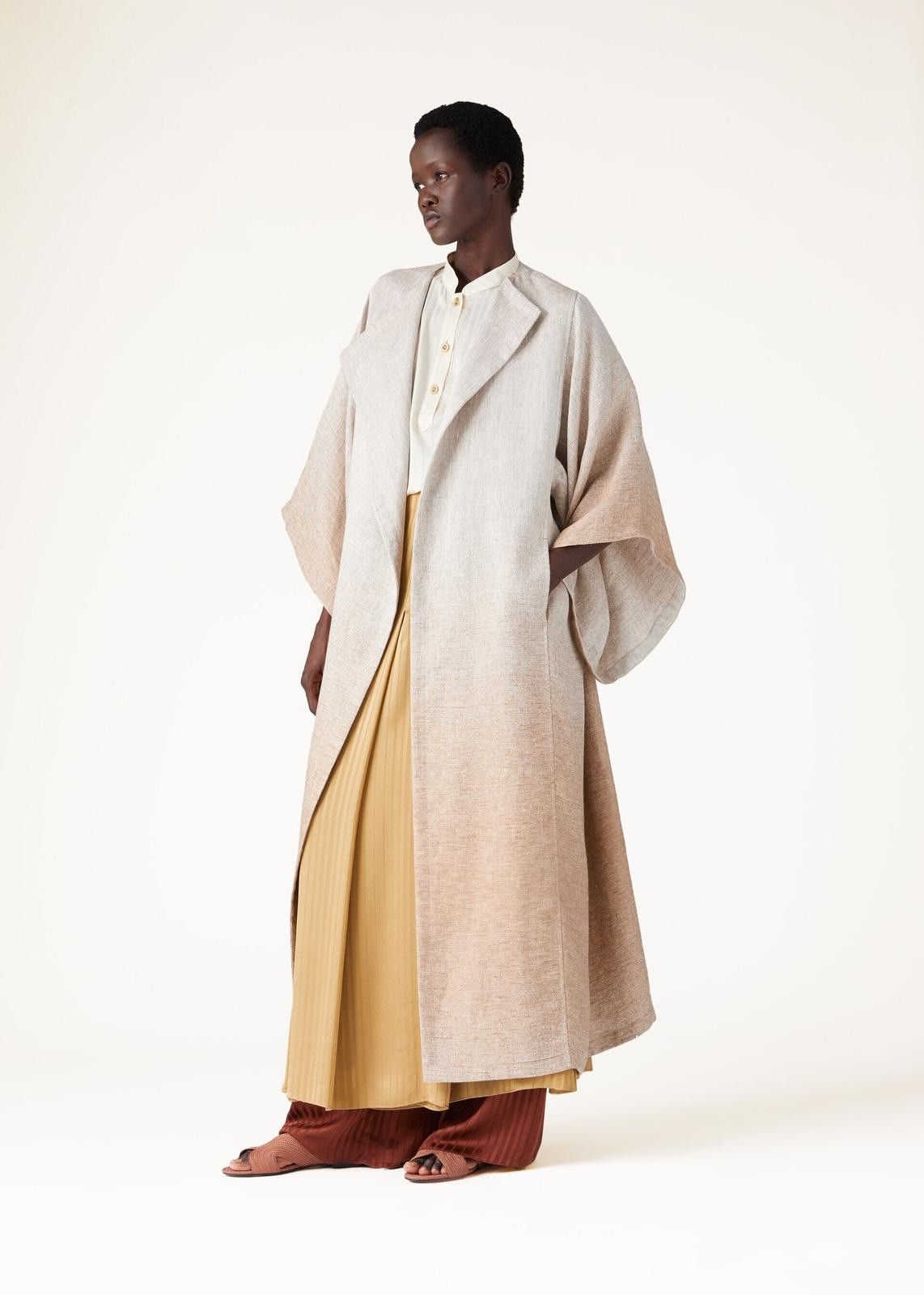 Loro Piana o1srvl11e0125 FAN9042 Dougray Coat in Grey & Beige Size XS / US 0-2 / IT 36-38 - 5 Thumbnail