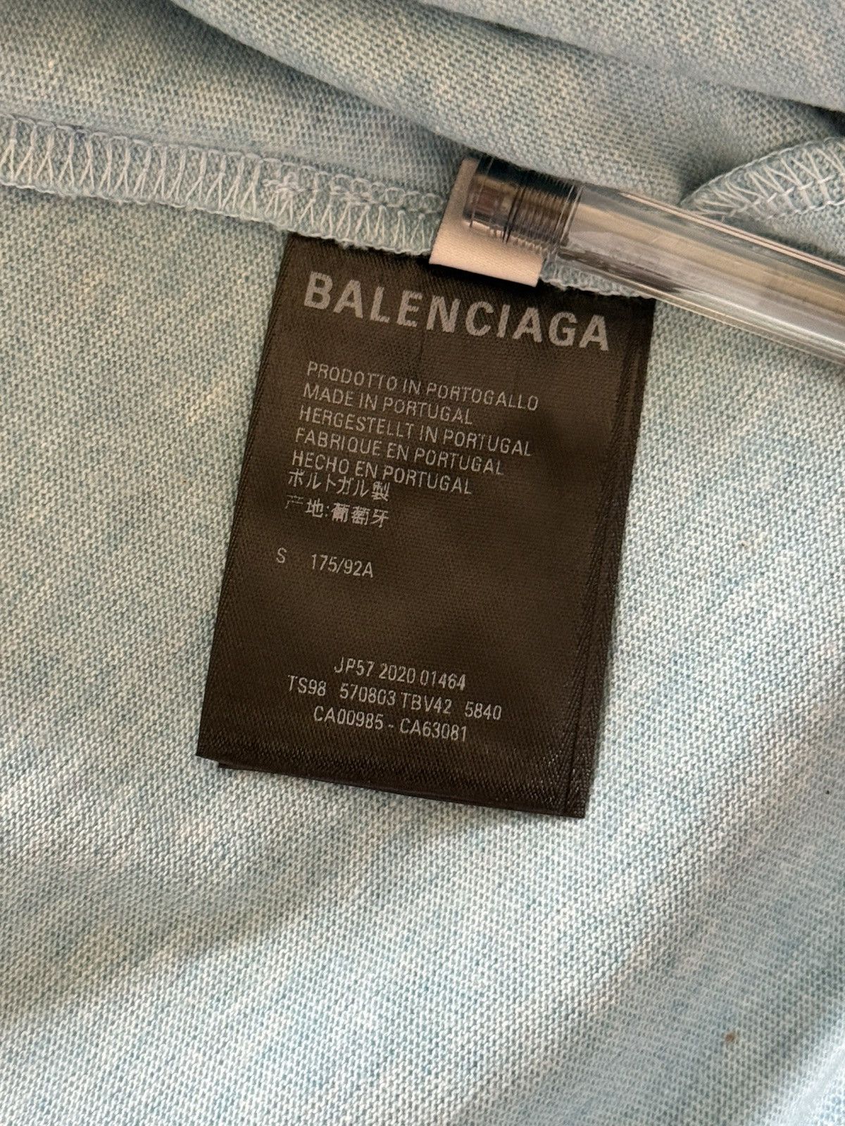 Balenciaga Balenciaga sky bluet shirt Size US S / EU 44-46 / 1 - 7 Thumbnail