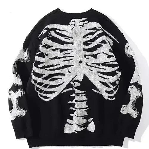 Aran Isles Knitwear Kanako x Maiko Skeleton Bone Printed Knitted Sweaters Size US XL / EU 56 / 4 - 3 Thumbnail