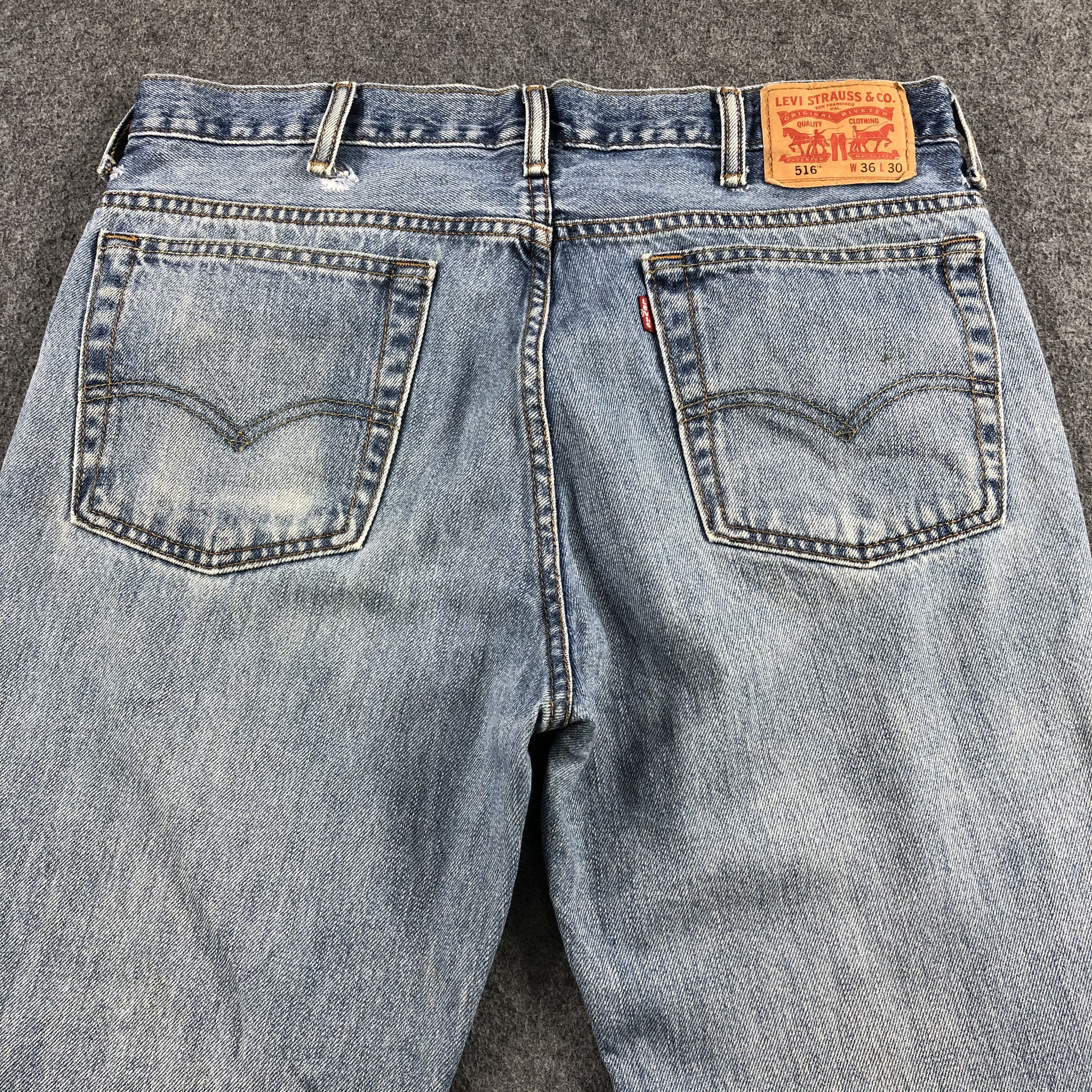 Levi's Vintage Blue Wash Levis 516 Jeans-J1666 Size US 35 - 4 Thumbnail