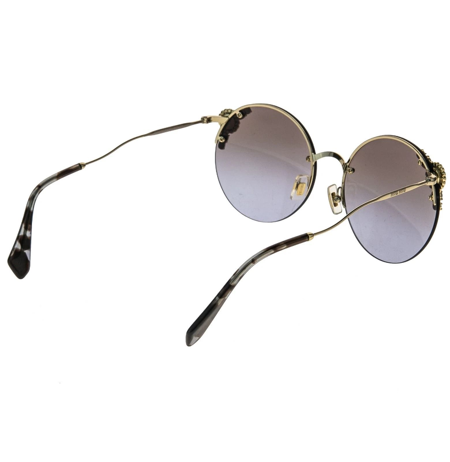 Miu Miu MIU MIU Mu52Ts Gold Crystal Pearl 52T Rimless Sunglasses Size ONE SIZE - 6 Thumbnail