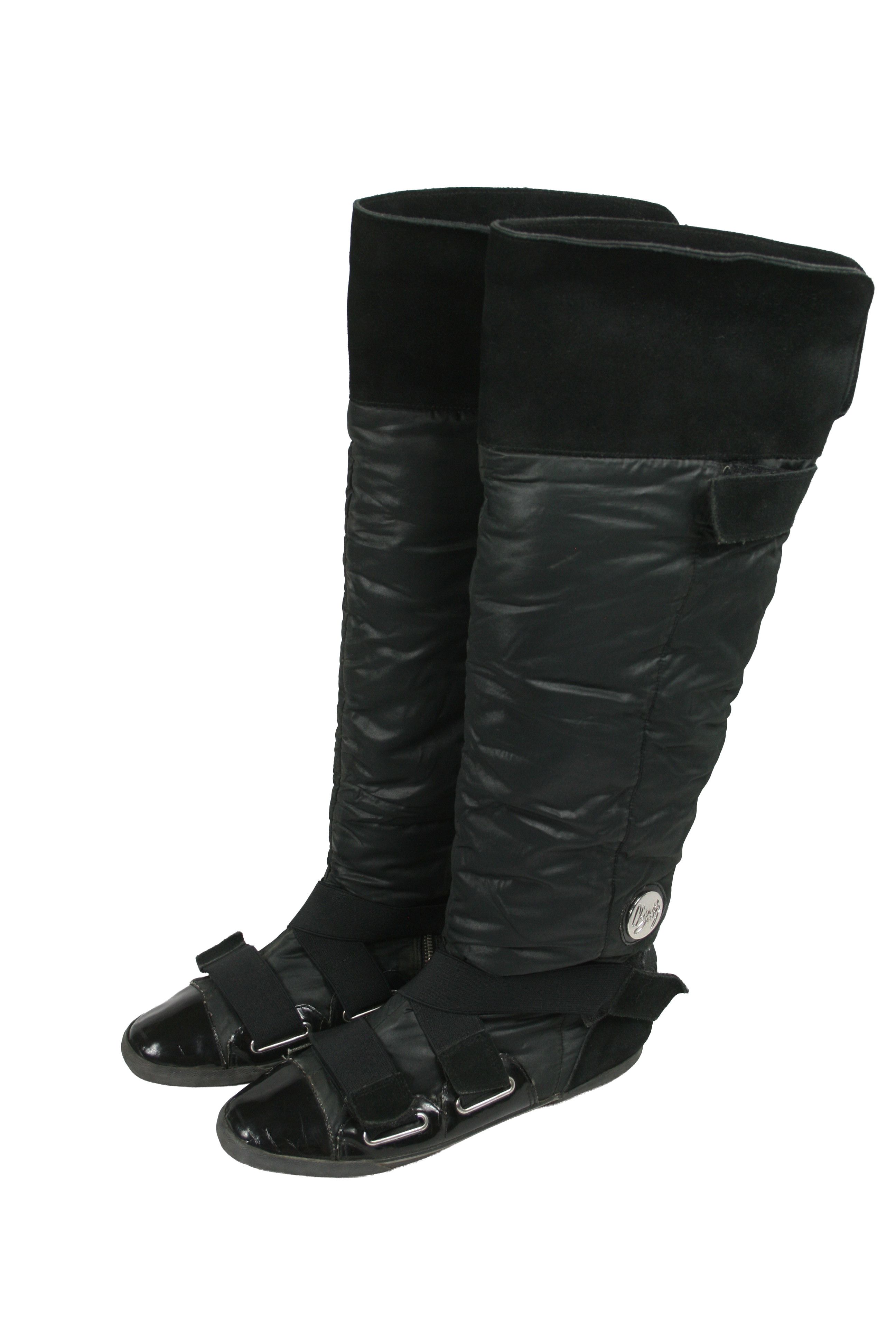 Miss Sixty 00S Y2K Straps Distressed Knee High Boots Vintage Size US 10 / IT 40 - 3 Thumbnail