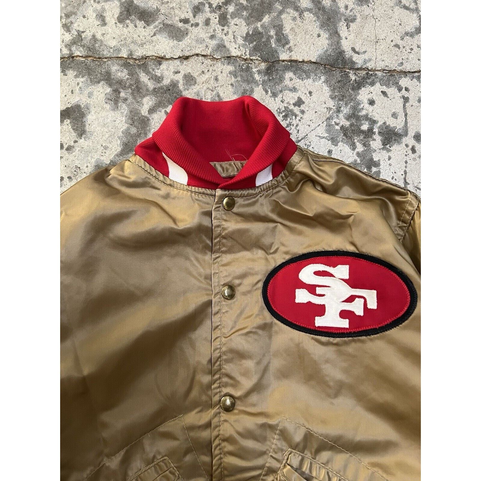 Wilson San Francisco 49ers mens Forty Throwback Gold Red satin Size US S / EU 44-46 / 1 - 3 Thumbnail