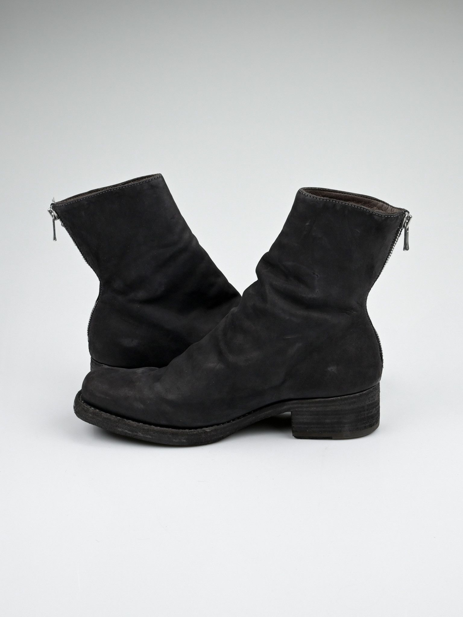Other 123 & 124 Calf Leather Back Zip Boots Size US 7 / IT 37 - 6 Thumbnail