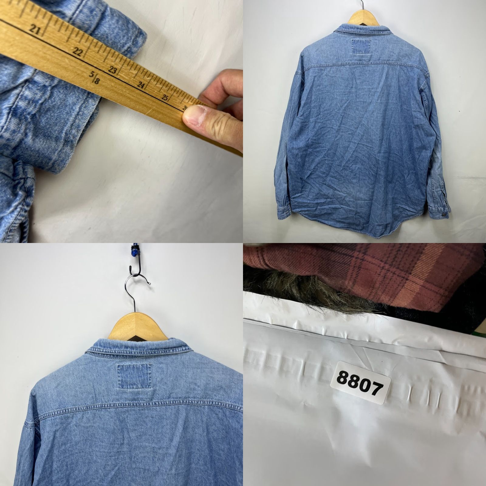 Levi's VINTAGE Levi's Denim Button-Up Long Sleeve Shirt XL 90s Blue Men Size US XL / EU 56 / 4 - 9 Thumbnail