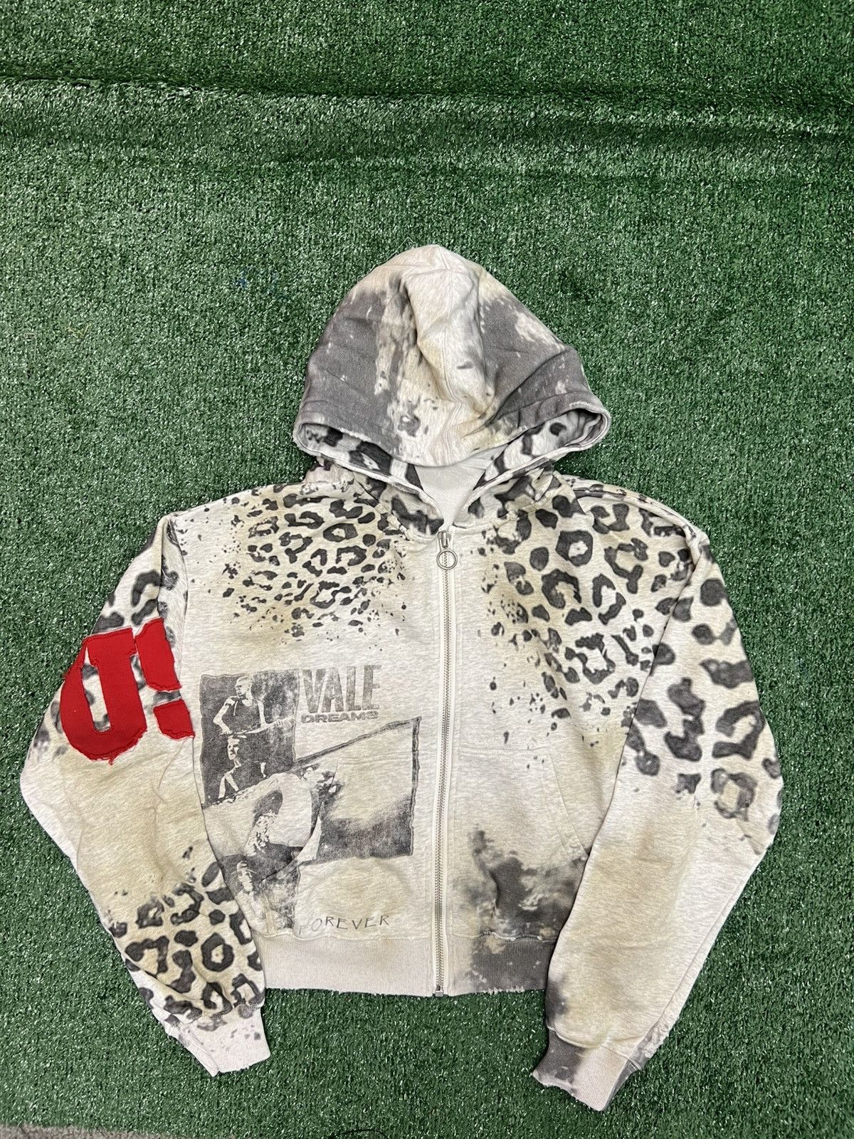 Vale Vale Cheetah Zip Up Hoodie Grey Size US L / EU 52-54 / 3 - 1 Thumbnail