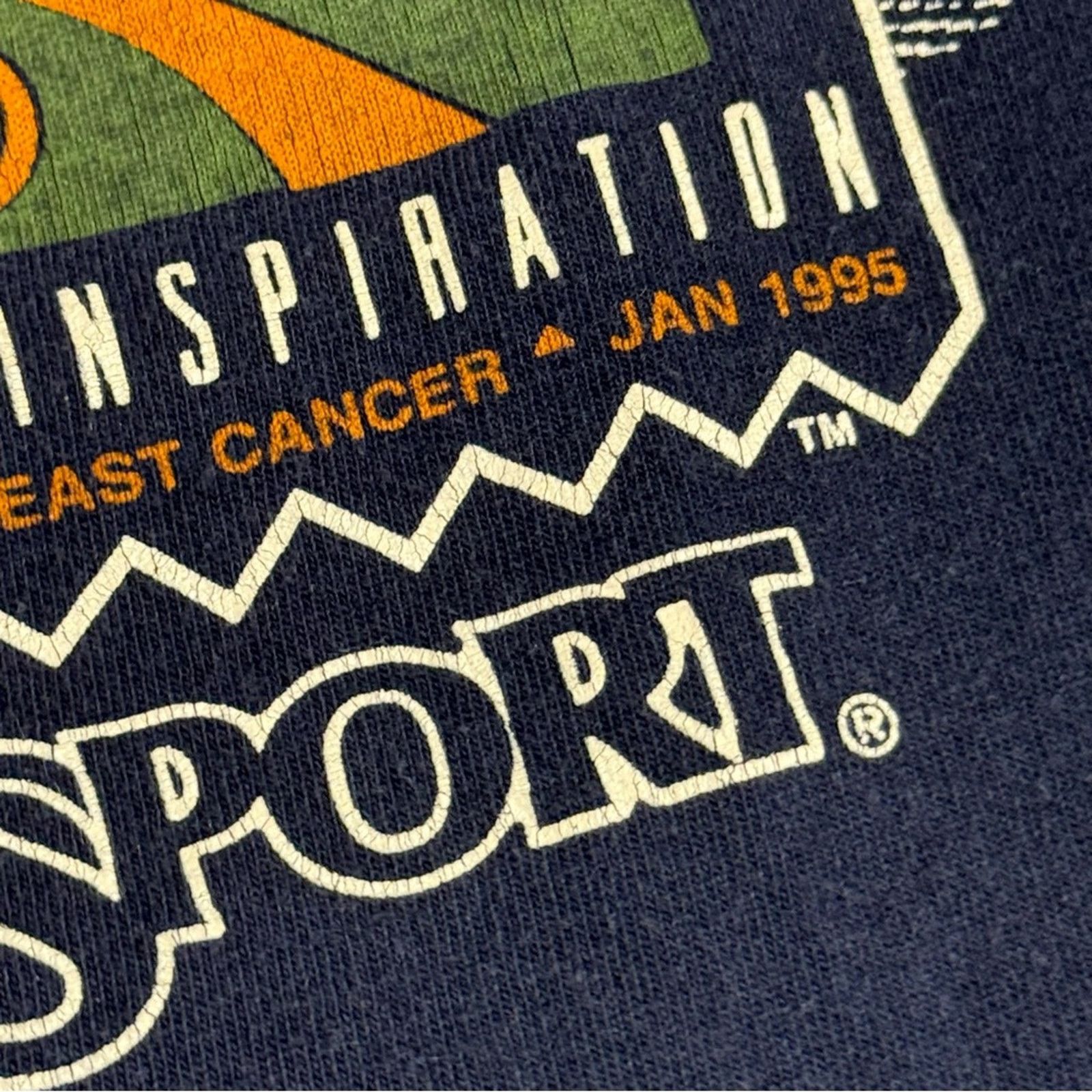 Jansport × Vintage Vintage 90s Jansport Aconcagua Tee Navy Made in USA Size XL Size US XL / EU 56 / 4 - 4 Thumbnail
