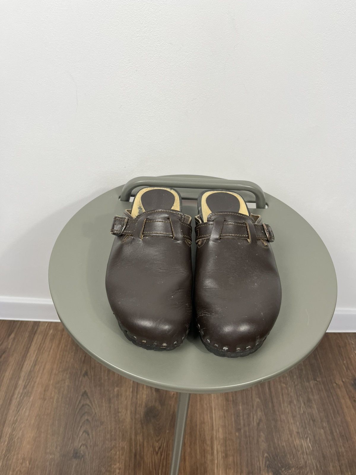 Other Handmade Leather Clogs Brown Men’s EU 41 Slip On Shoes Size US 8 / EU 41 - 3 Thumbnail