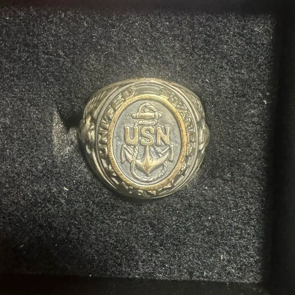 Freewheelers Vintage US Navy Silver Ring Replica Size ONE SIZE - 1 Thumbnail