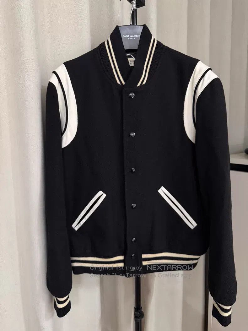 Saint Laurent Paris Saint Laurent Paris Black and White Wool Mixed Leather Bas Size US M / EU 48-50 / 2 - 1 Thumbnail
