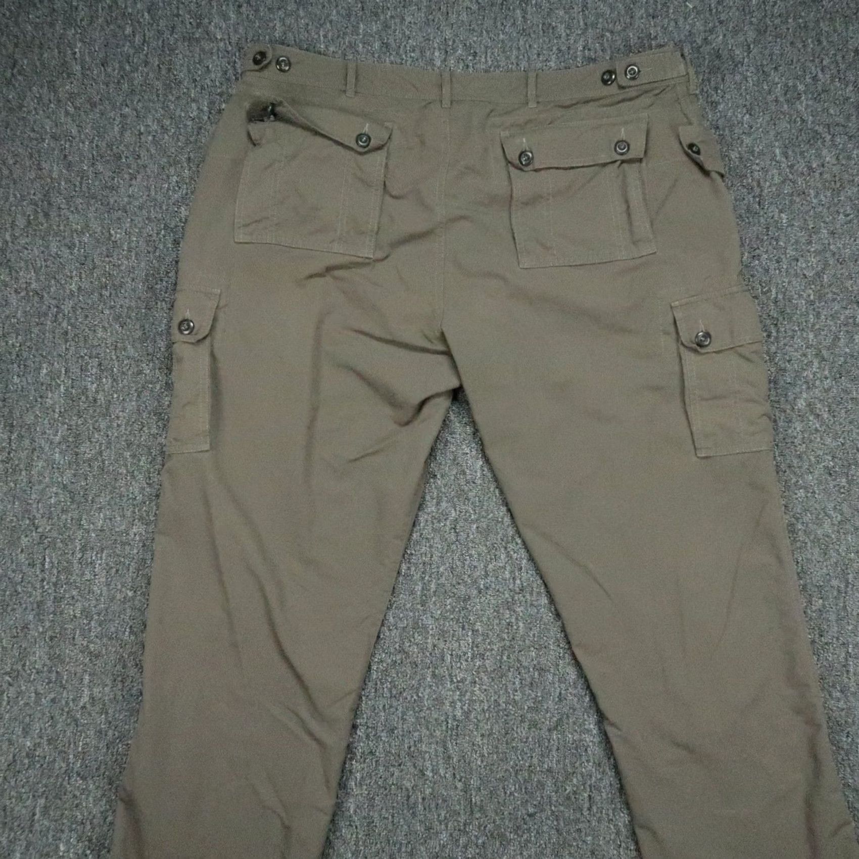 Vintage Clothing Arts Pants Mens 40x30 Green Nylon Cargo Pickpocket Proof Travel Hiking Straight Front Zip Pocketed Chino Casual Workwear 40 Regular Mens Size US 40 / EU 56 - 6 Thumbnail