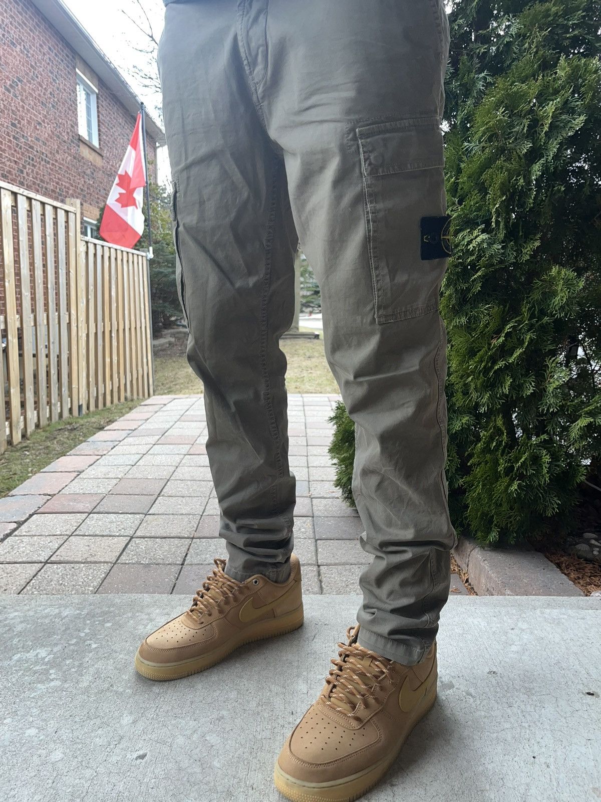 Stone Island Stone Island Slim Olive Cargo Pants Size US 34 / EU 50 - 2 Thumbnail