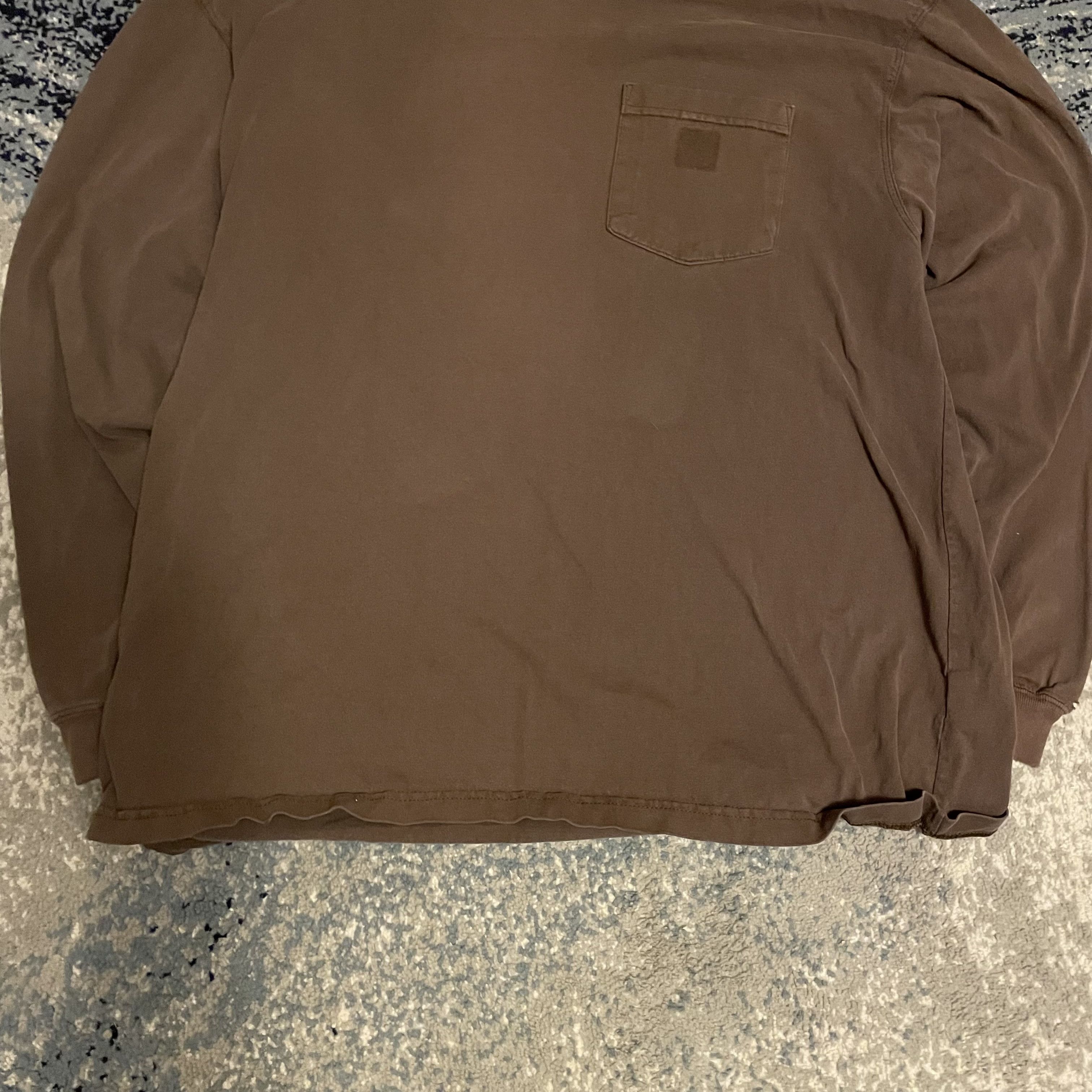 Carhartt Distressed Carhartt Long Sleeve Shirt Brown Large Y2K Size US L / EU 52-54 / 3 - 4 Thumbnail