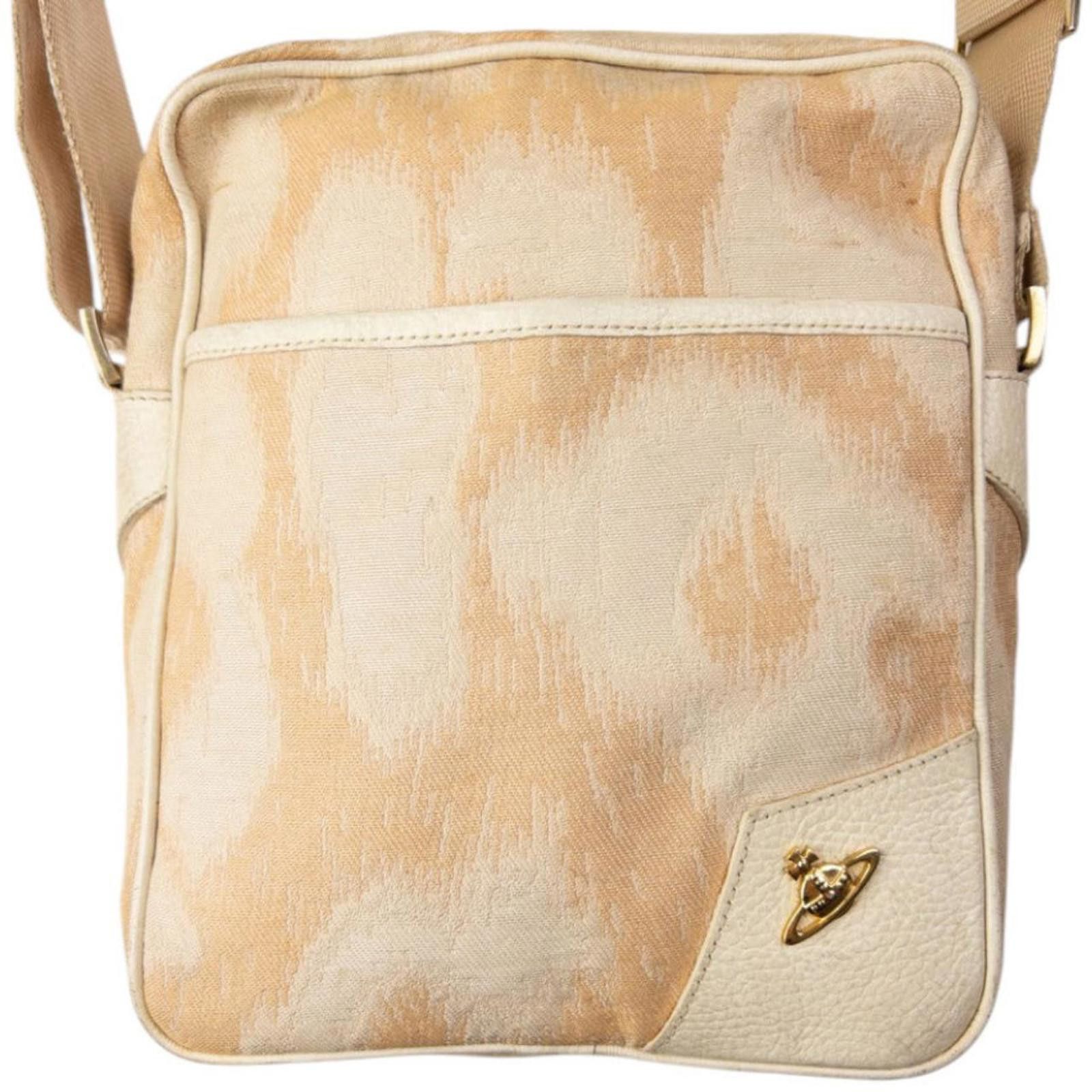 Vintage Vivienne Westwood Pattern Crossbody Bag in Beige, Women's