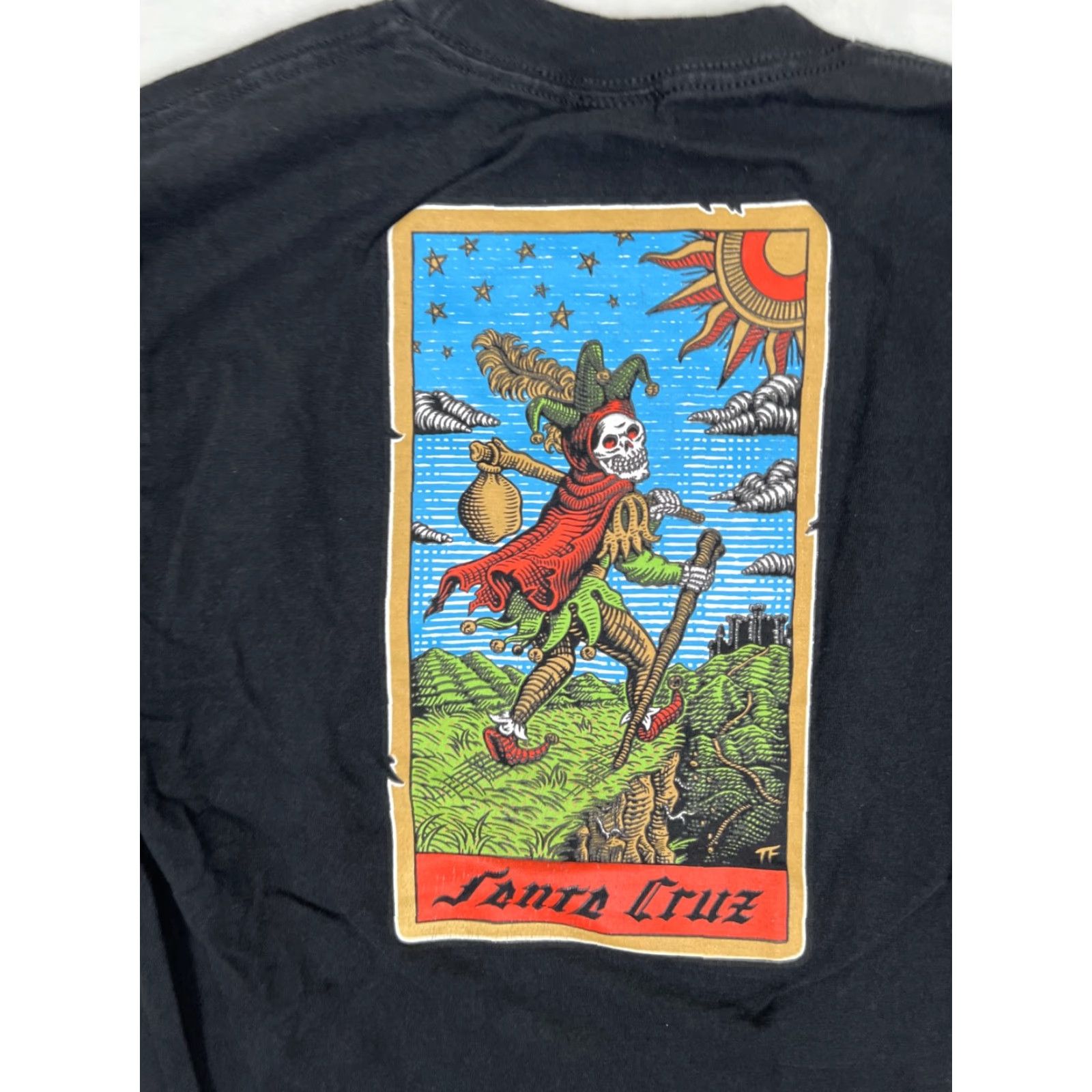 Vintage VINTAGE Santa Cruz T-Shirt Mens Regular Short Sleeve Crew Neck Black Cotton Size S 90s Y2K Tarot Delfino Logo Graphic Print Beach Skateboard Size US S / EU 44-46 / 1 - 7 Thumbnail