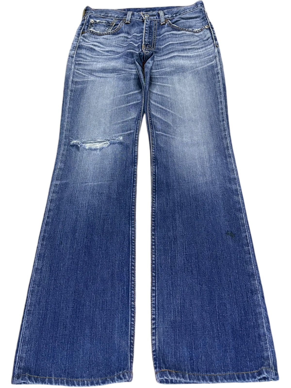 Levi's Vintage 90s Levis 707 Faded Wash Distressed Flare Jeans Size US 29 - 1 Thumbnail