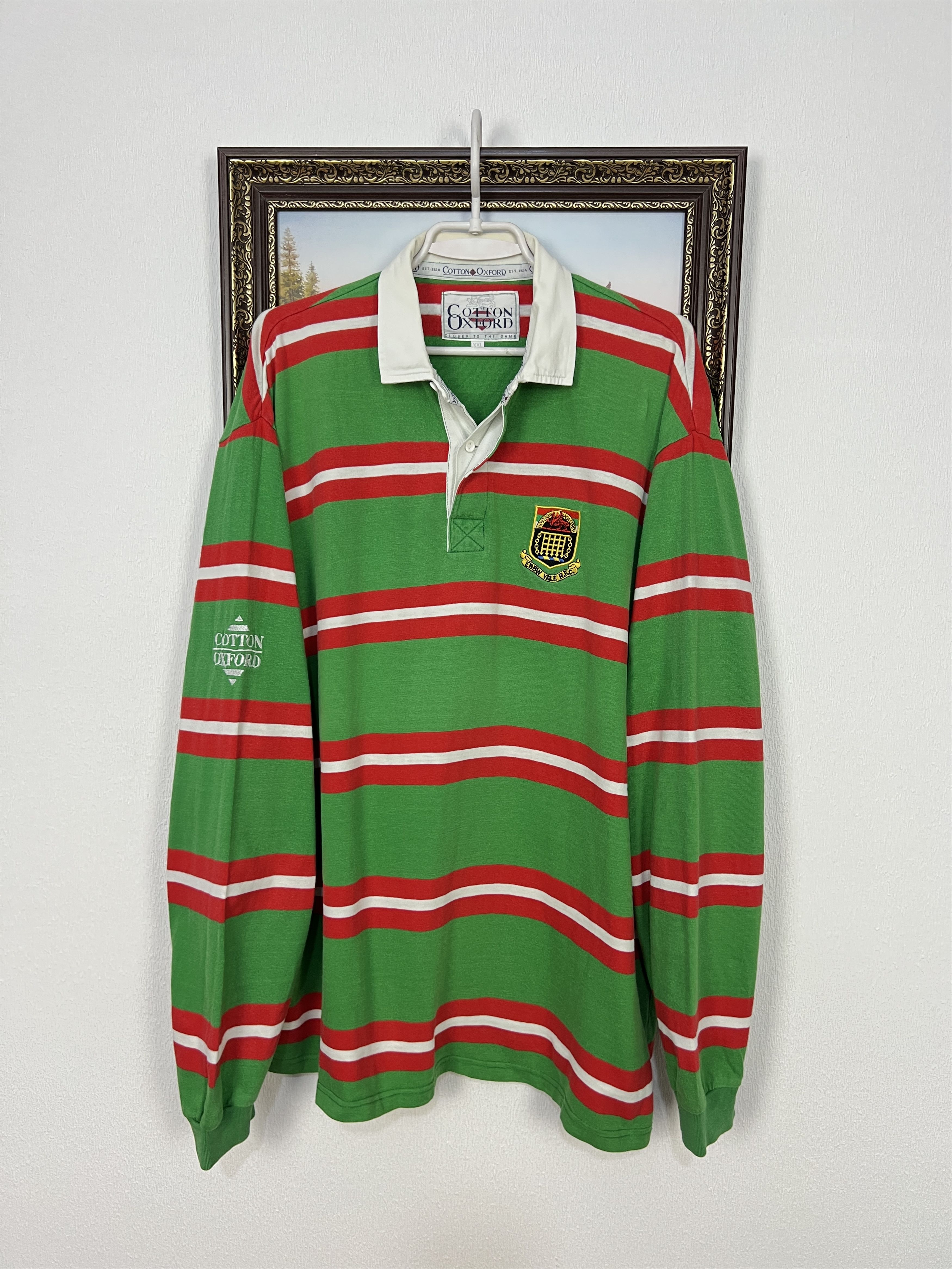 Vintage Vintage 90's Cotton Oxford Ebbw Vale Rugby Jersey Size US XXL / EU 58 / 5 - 1 Thumbnail