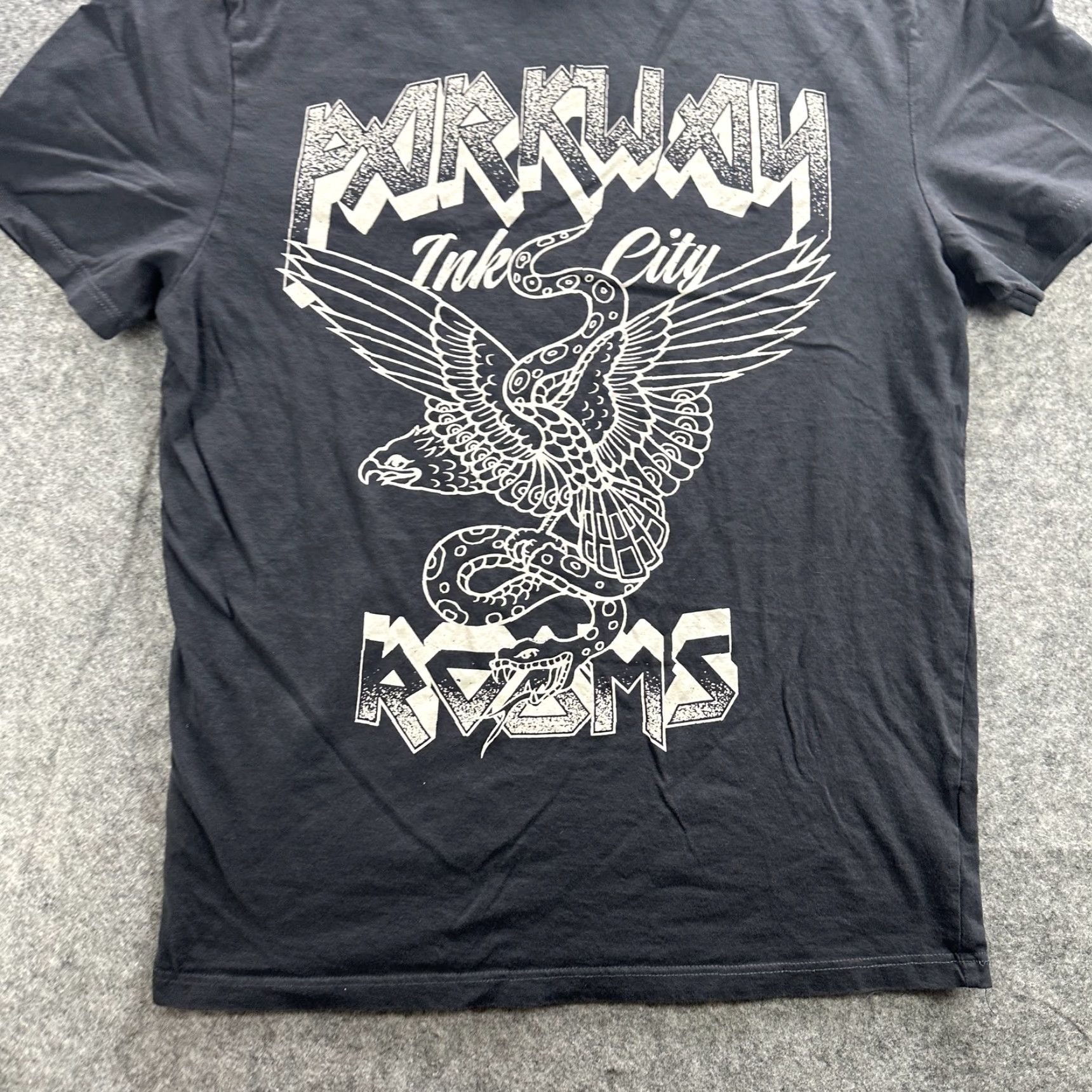 Topman Topman Parkway Ink City Shirt Mens Medium Black Graphic Eagle Snake Tattoo Tee Size US M / EU 48-50 / 2 - 4 Thumbnail