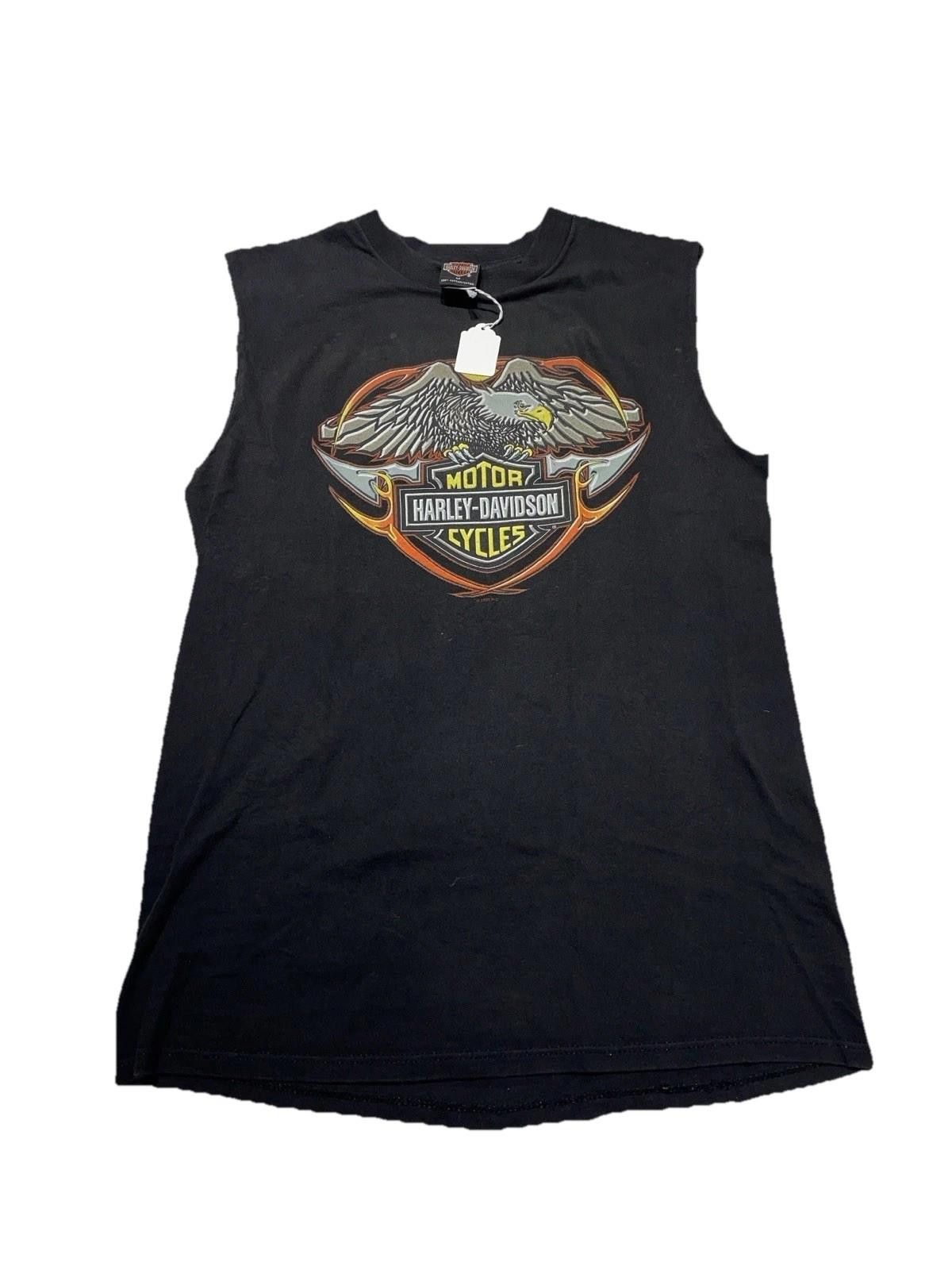 Harley Davidson Vtg Harley Davidson T Shirt Mens Sz M HD 90s Eagle Cutoff M Size US M / EU 48-50 / 2 - 1 Thumbnail