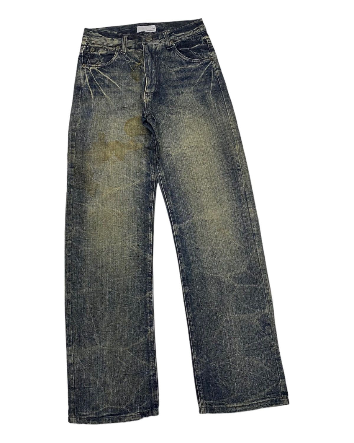 Japanese Brand × Undercover 🔥UNDERCOVER UNIQLO CUSTOM DISTRESSED DENIM JEANS Size US 26 / EU 42 - 2 Thumbnail