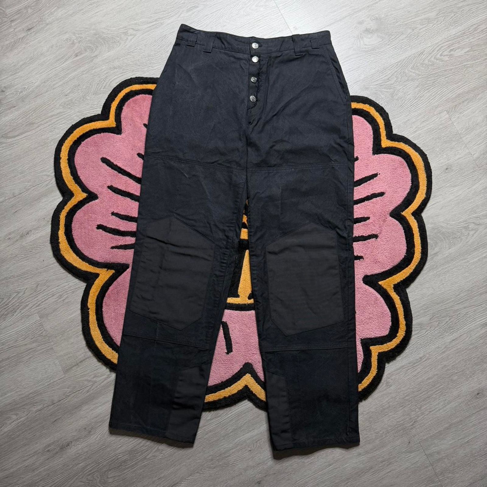 Phipps Phipps Double Knee Casual Chino Pants Size 34 Black Size US 34 / EU 50 - 1 Thumbnail