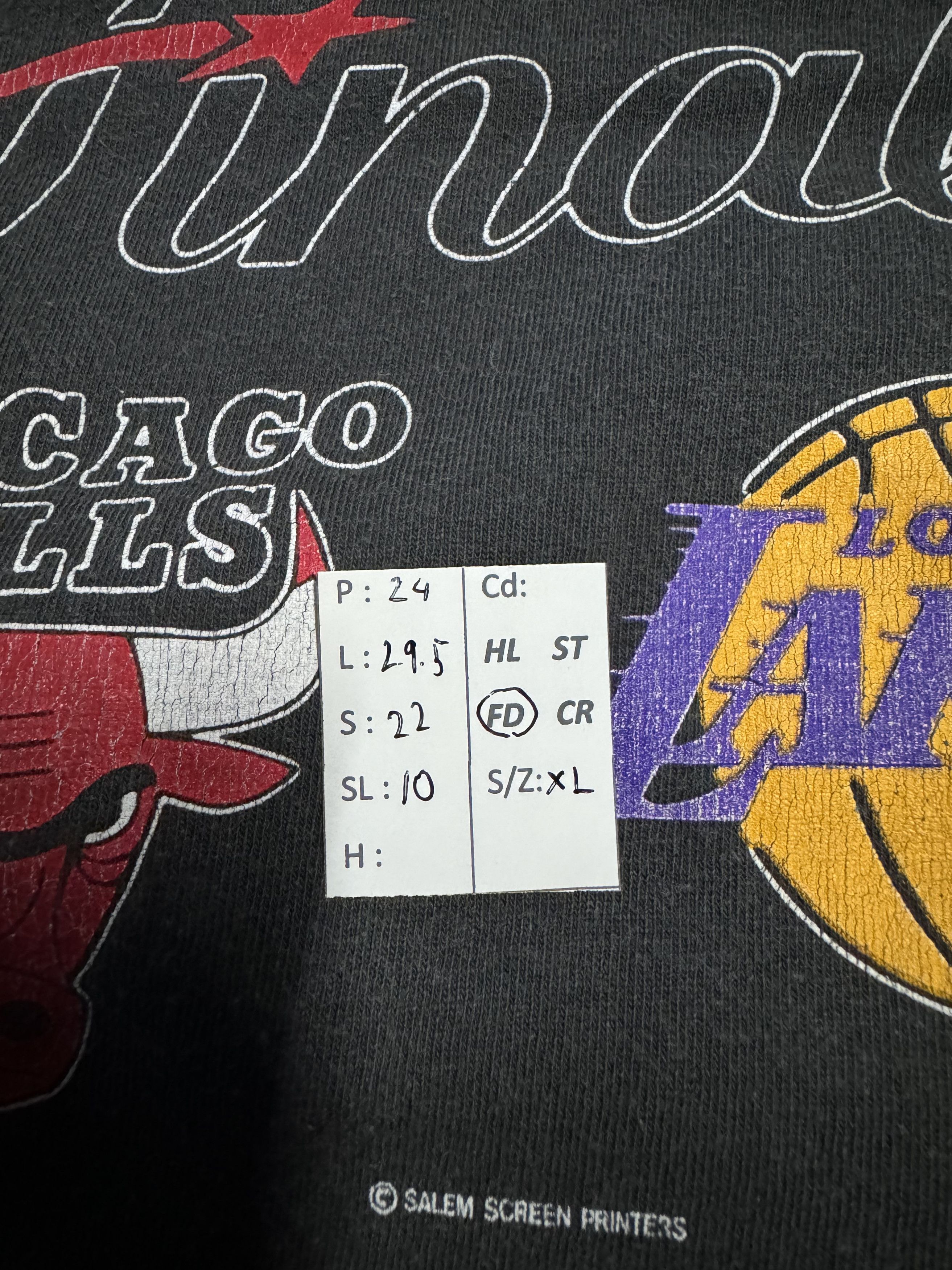 NBA VINTAGE THE 1991 NBA FINALS BULLS VS LAKERS DOUBLE LAYER TEE Size US XL / EU 56 / 4 - 20 Thumbnail