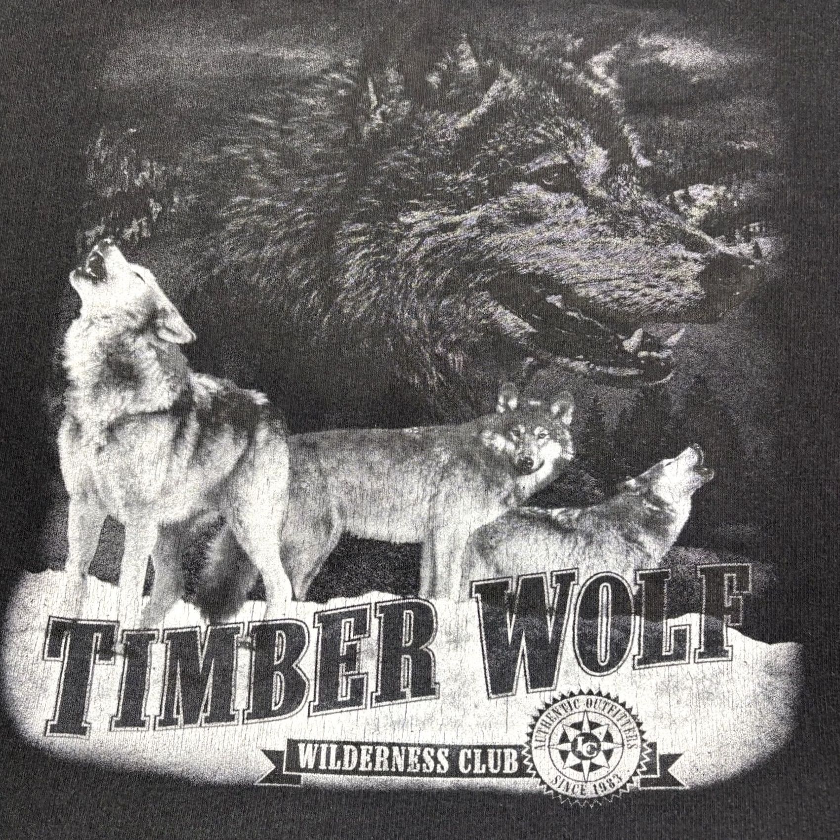 Vintage VINTAGE American Outdoors Sweatshirt Black 2XL 90s Timber Wolf Nature Mens Size US XXL / EU 58 / 5 - 3 Thumbnail