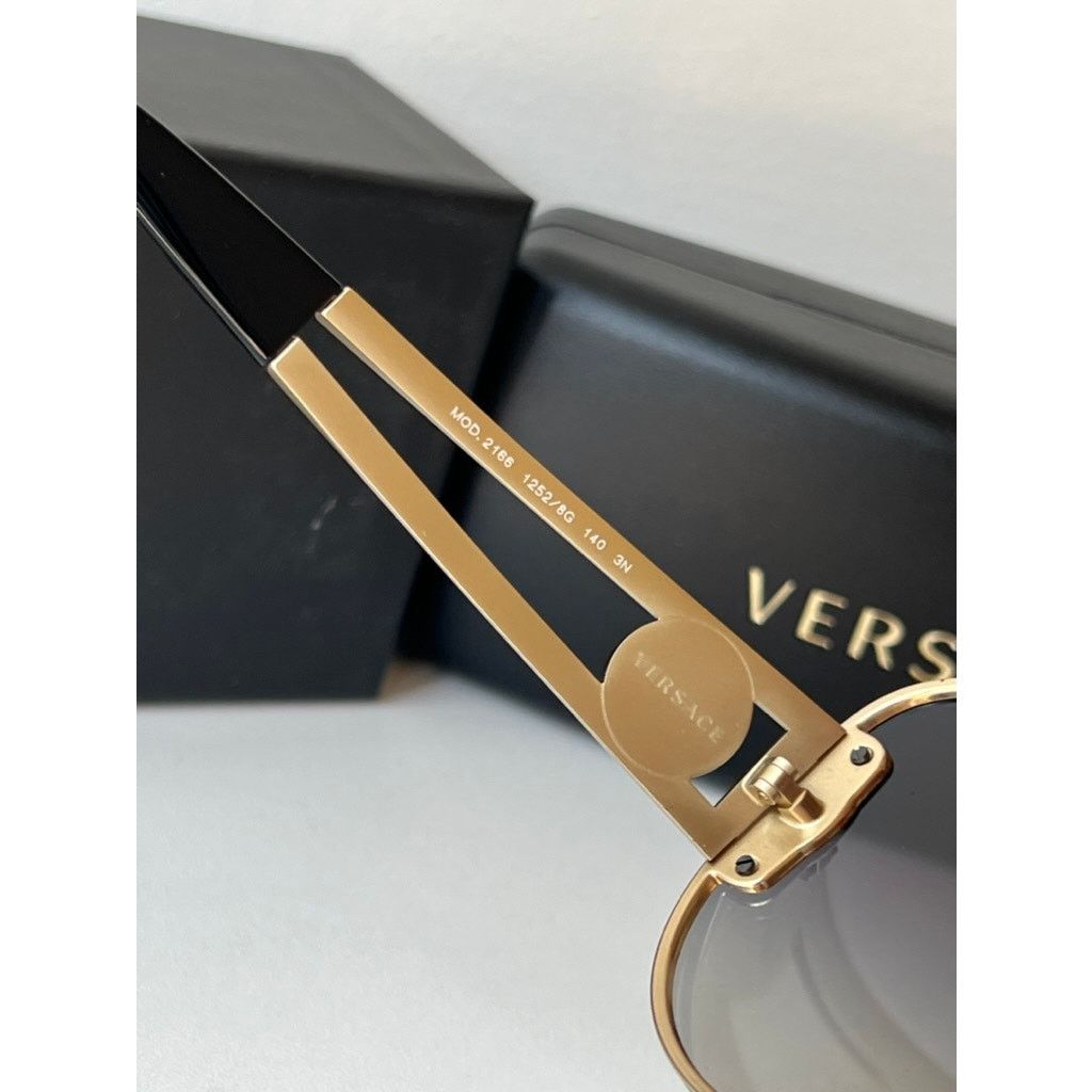 Versace NEW Versace VE2166 Gold Mask Shield Sunglasses Size ONE SIZE - 6 Thumbnail