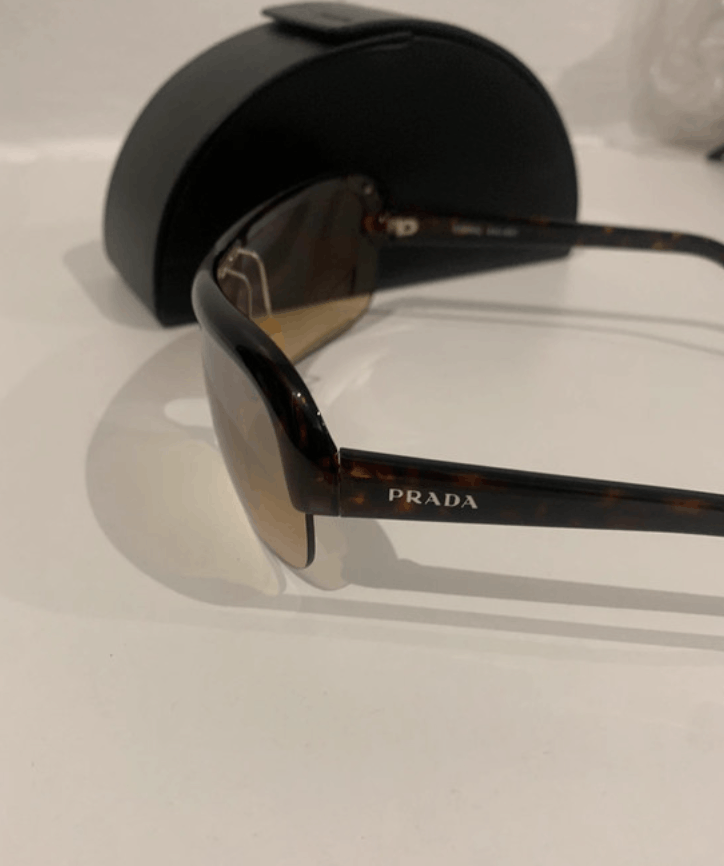 Prada × Vintage PRADA Sunglasses Rectangle Wrap Shield Sport Flame Star Size ONE SIZE - 4 Thumbnail