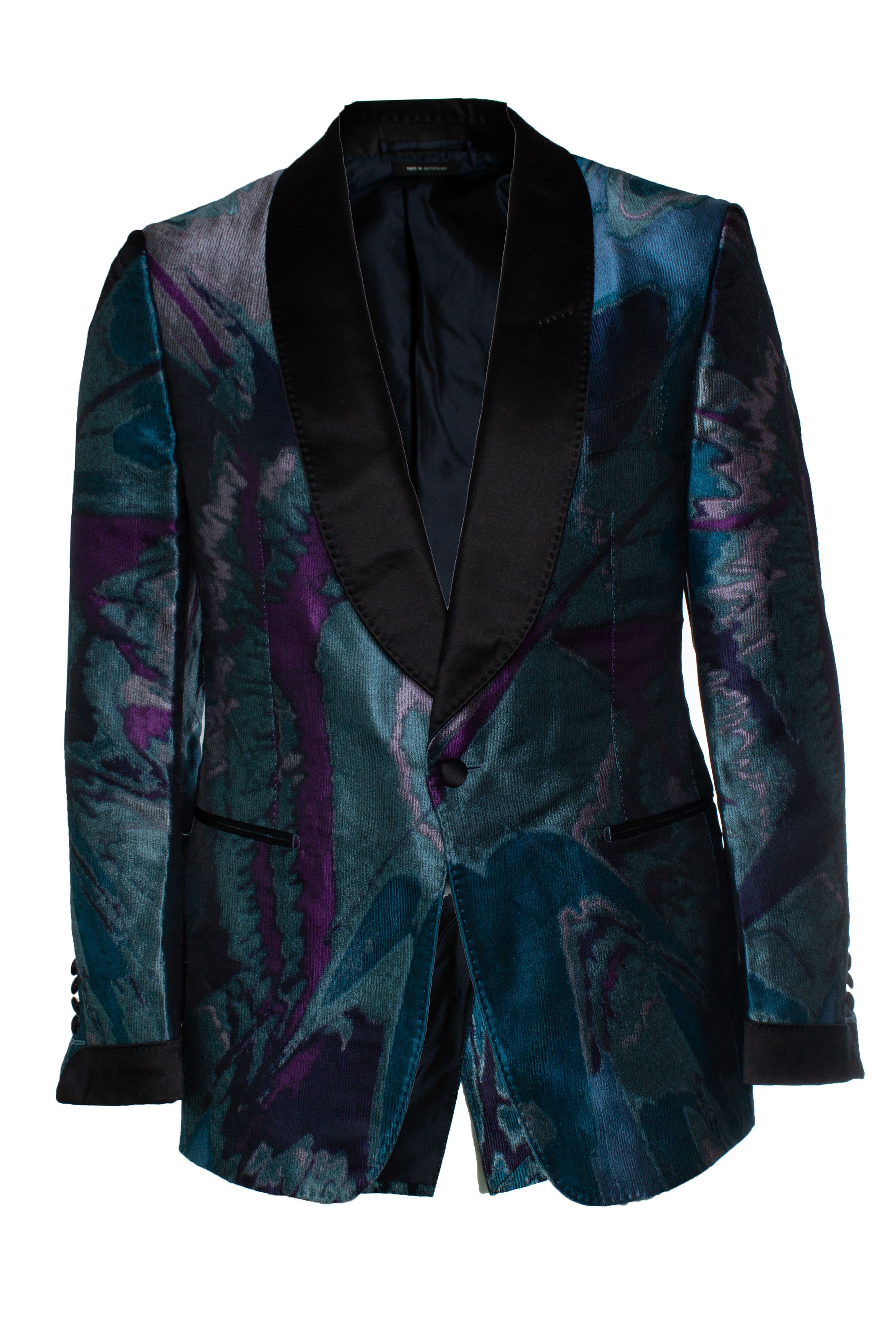 Tom Ford Tom Ford, Shelton tuxedo jacket in blue purple Size 50R - 1 Thumbnail