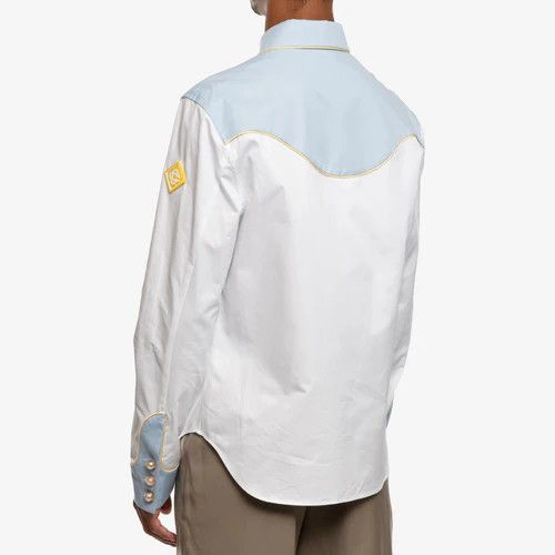 Casablanca o1mle0326 Western Shirt in White/Light Blue Size US M / EU 48-50 / 2 - 3 Thumbnail