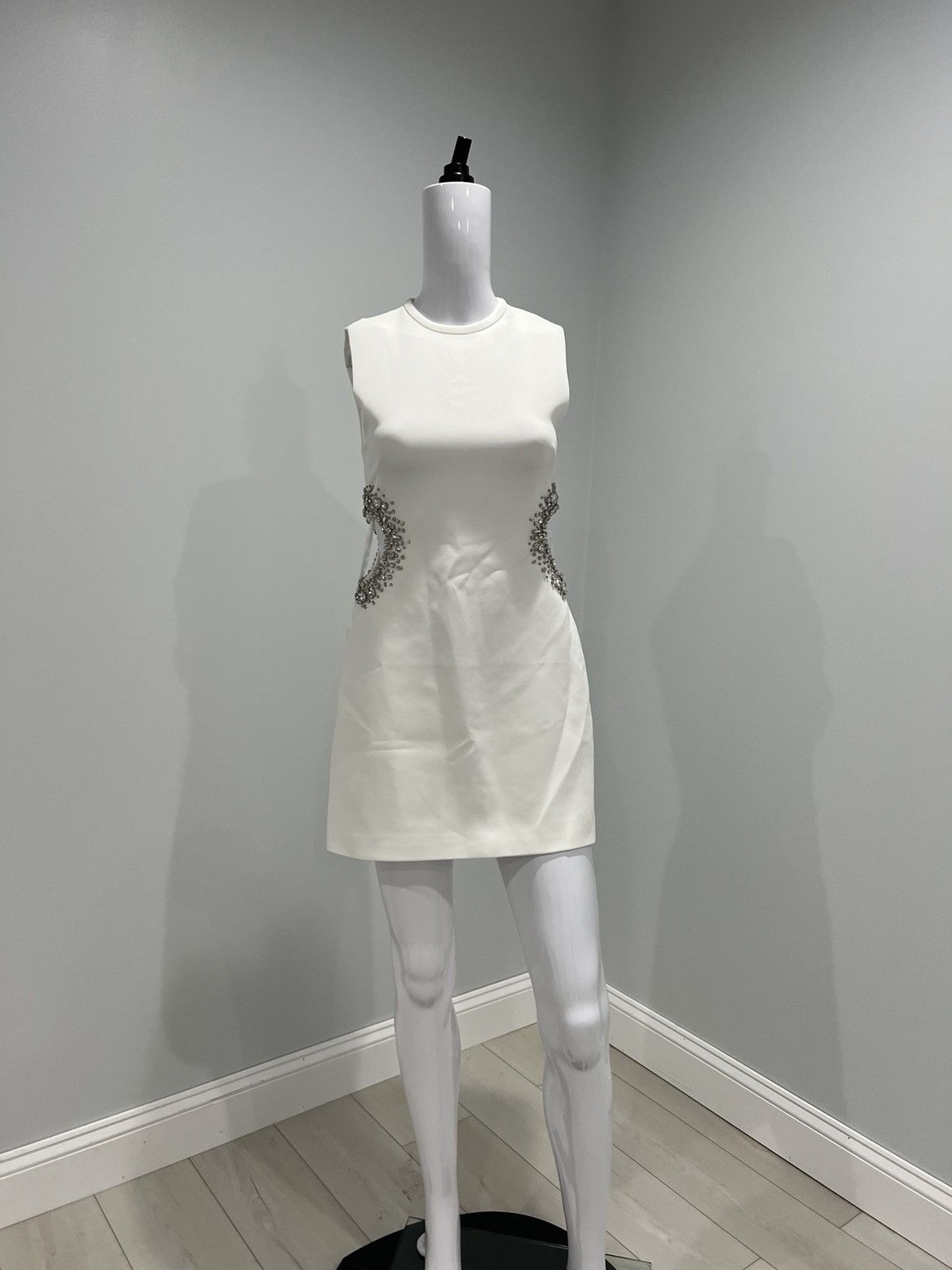 $895 A.L.C. Skye crystal cutout cady mini dress size 0