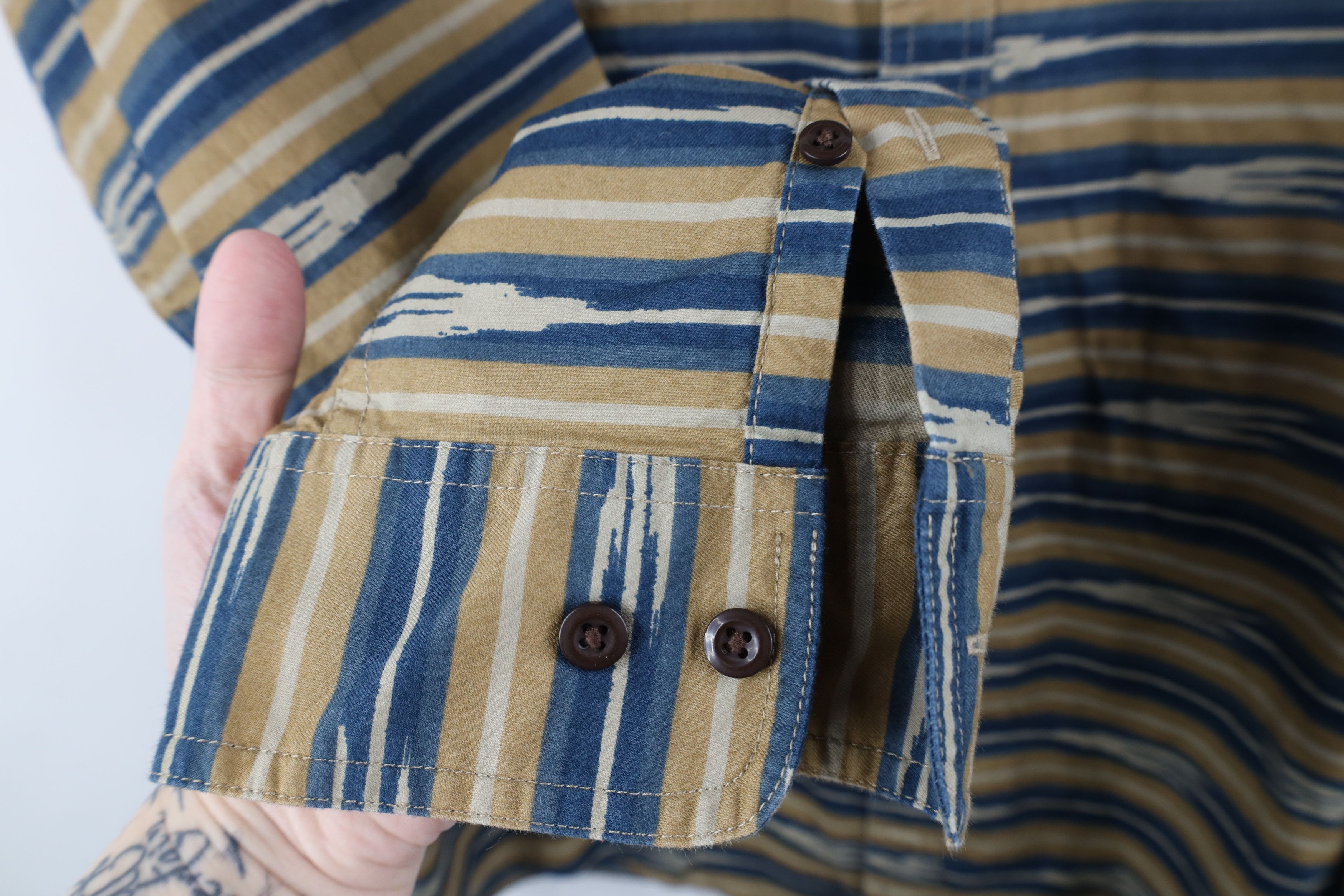 L.L. Bean × Vintage Vintage Y2K LL Bean Striped Collared Button Shirt Size US XL / EU 56 / 4 - 4 Thumbnail