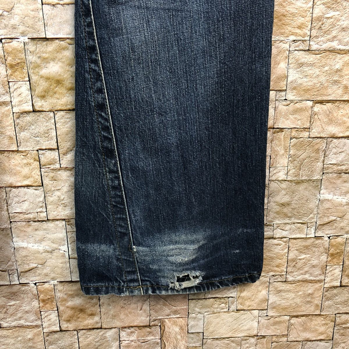 Emporio Armani Emporio Armani Blue ripped distressed Denim Pants #7582 Size US 40 / EU 56 - 18 Thumbnail