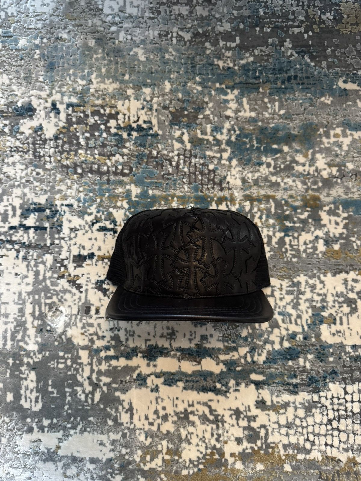 Chrome Hearts Chrome hearts cemetery leather cross trucker cap Size ONE SIZE - 3 Thumbnail