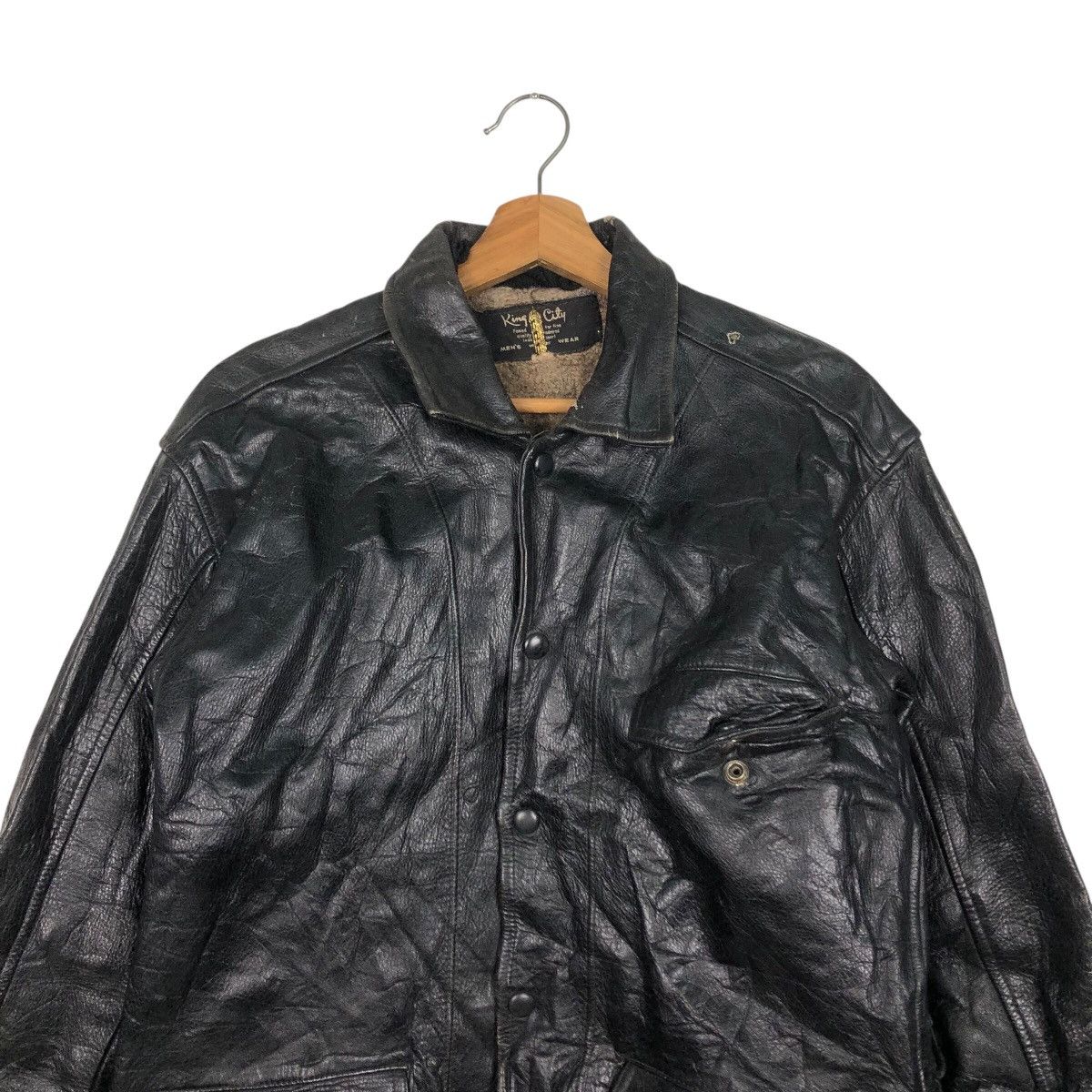 Vintage 📌Vintage Leather Jacket Blanket King City Issey Miyake Size US M / EU 48-50 / 2 - 4 Thumbnail